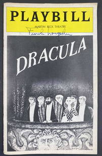 Frank Langella Signed Playbill for Dracula: Frank Langella Signed Playbill for Edward Gorey's Dracula at The Martin Beck Theatre. Size: 9"T x 5.5"W