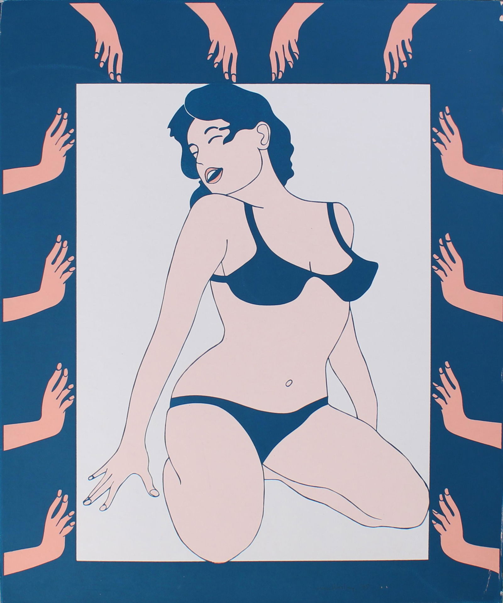 Vintage 1965 John Wesley Signed Serigraph Print (1 of 3)