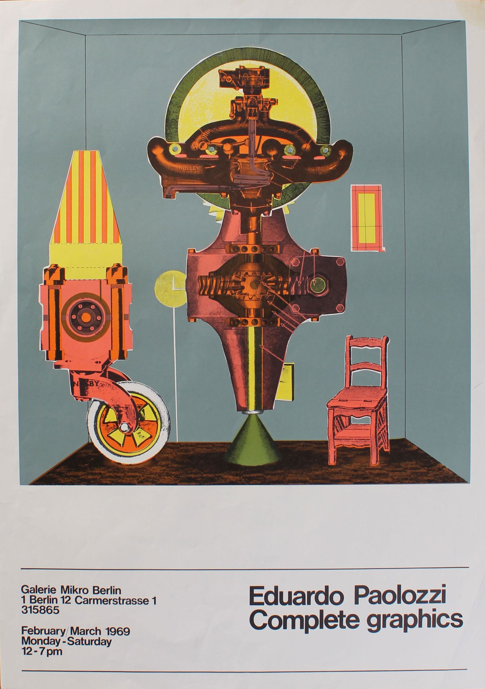 1969 German Poster, Eduardo Paolozzi Exhibit (1 of 3)