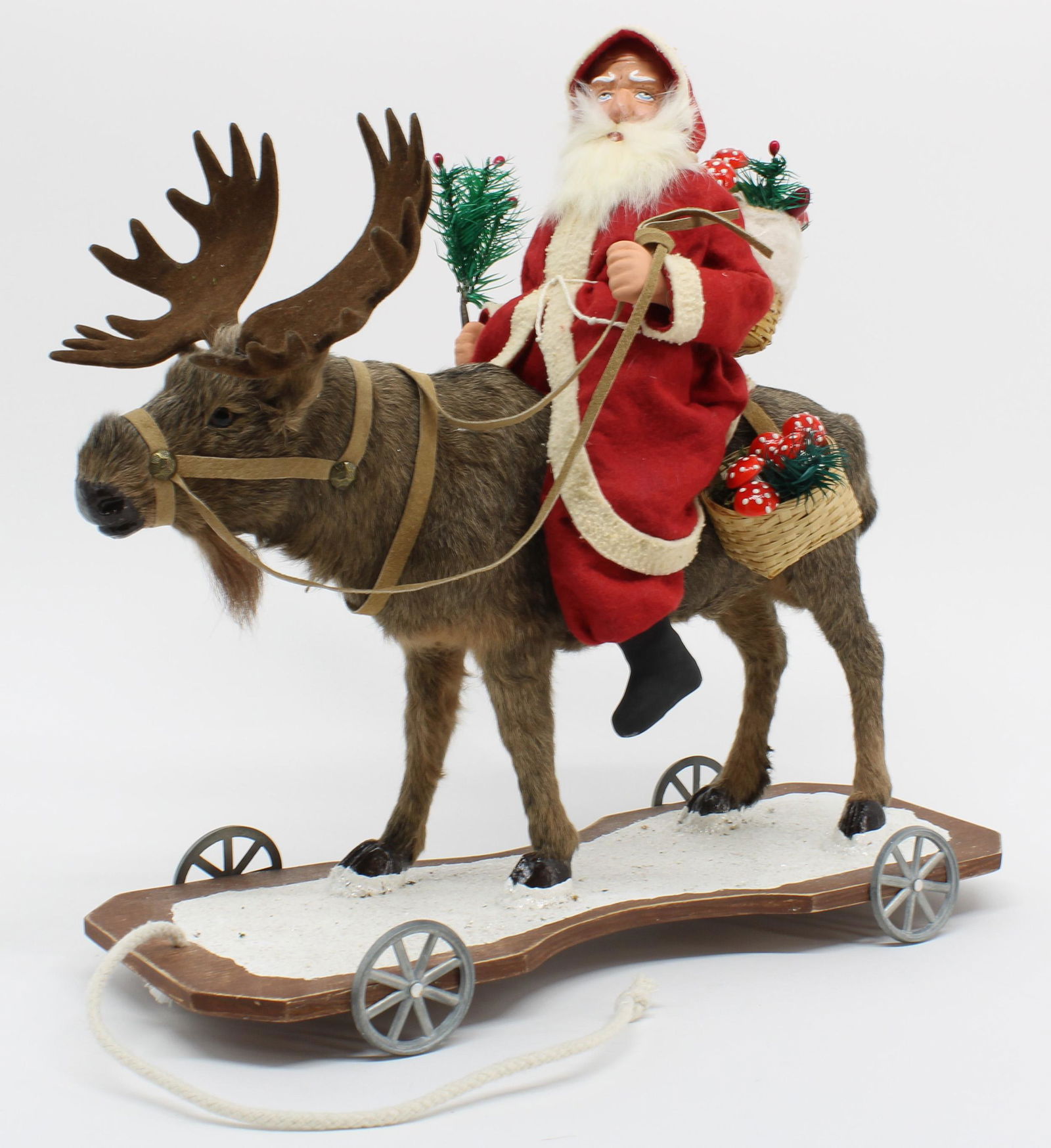Handmade Santa Riding Moose (1 of 6)