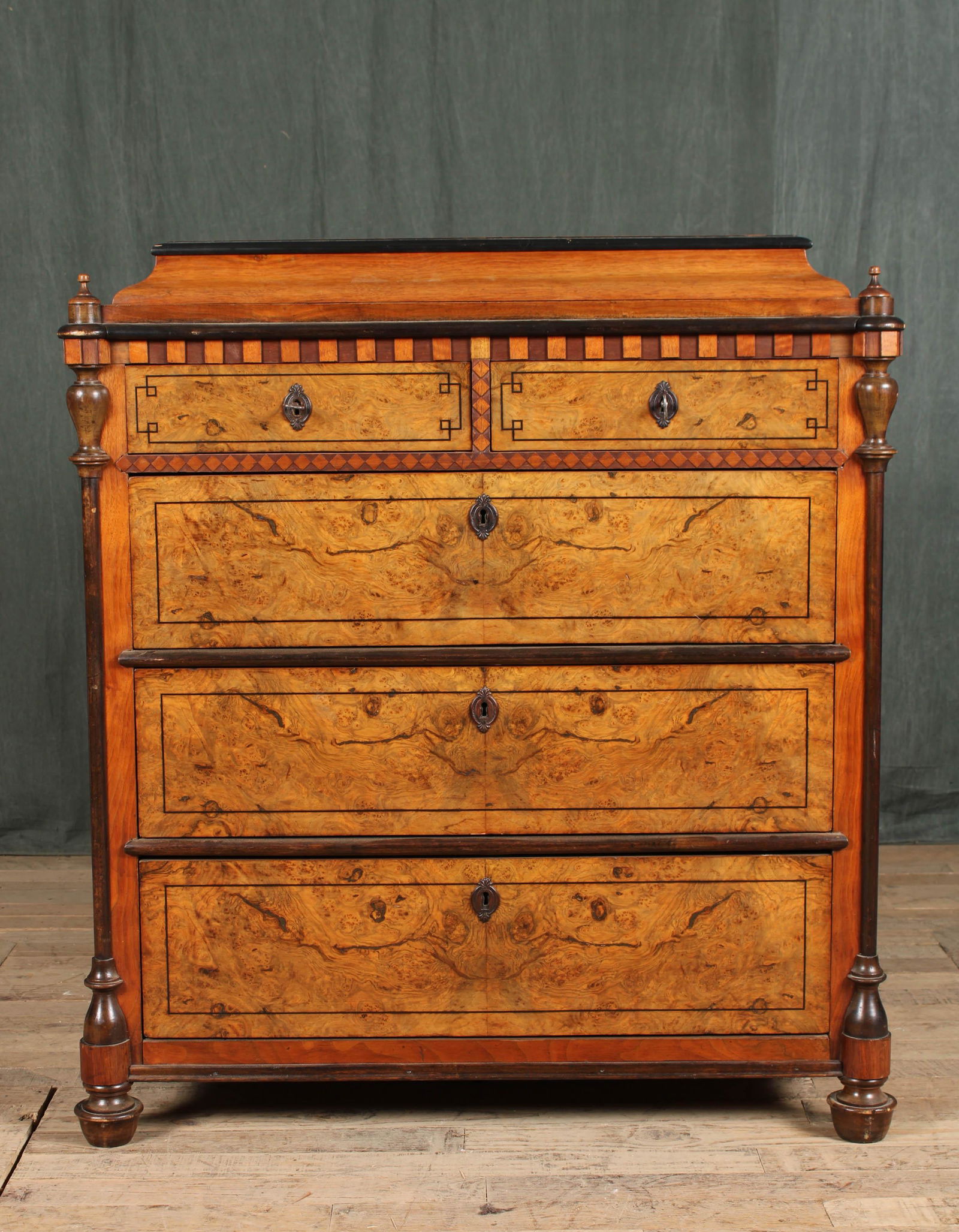 Antique 19th C Continental Chest of Drawers (1 of 11)