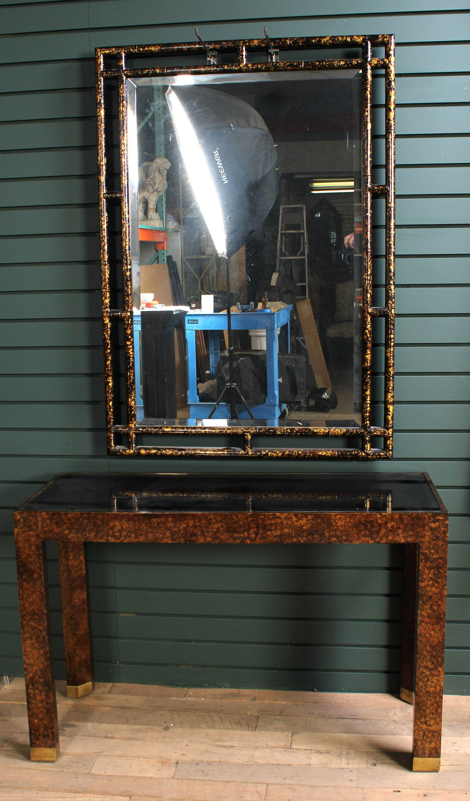 Mid Century Modern Console with Mirror (1 of 7)