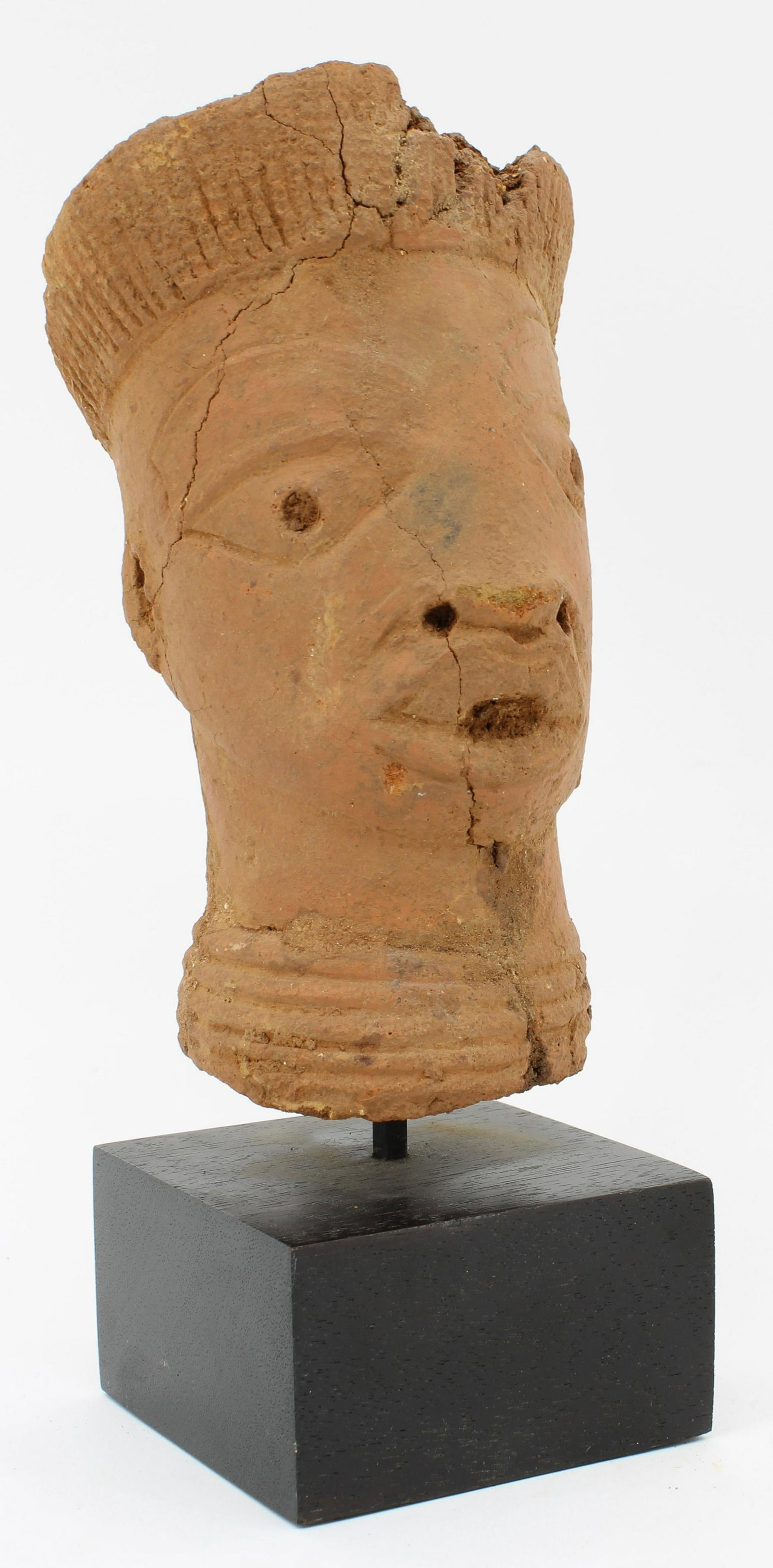 Nok Culture,Terracotta Portrait Bust, Nigeria: Nok Culture,Terracotta Portrait Bust, Nigeria. Size: 9.5"T x 3.5"W x 3.5"D