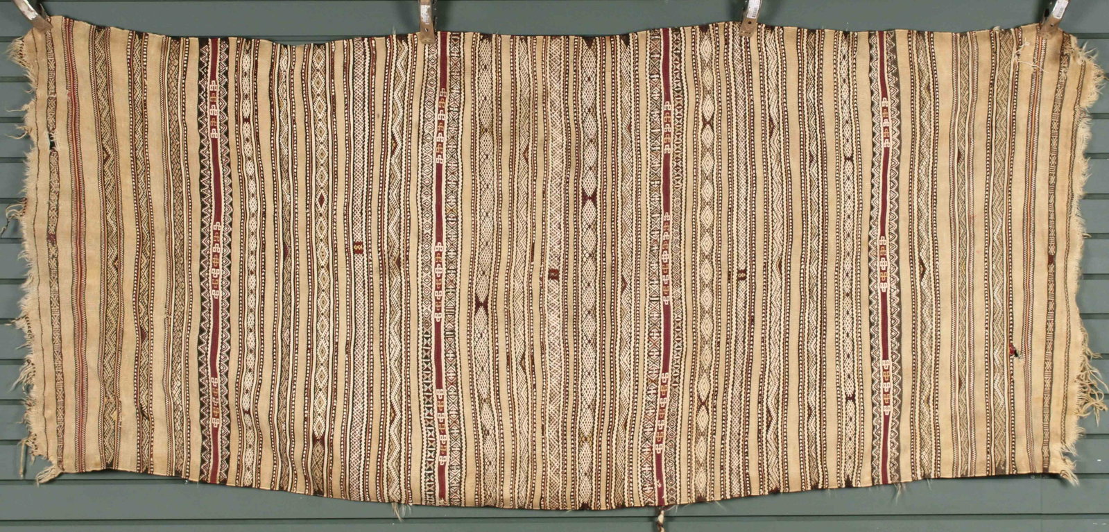 Berber Moroccan Shawl, Kilim Rug: Berber Moroccan Shawl, Kilim Rug. Altas Mountains. Size: 80" x 30"