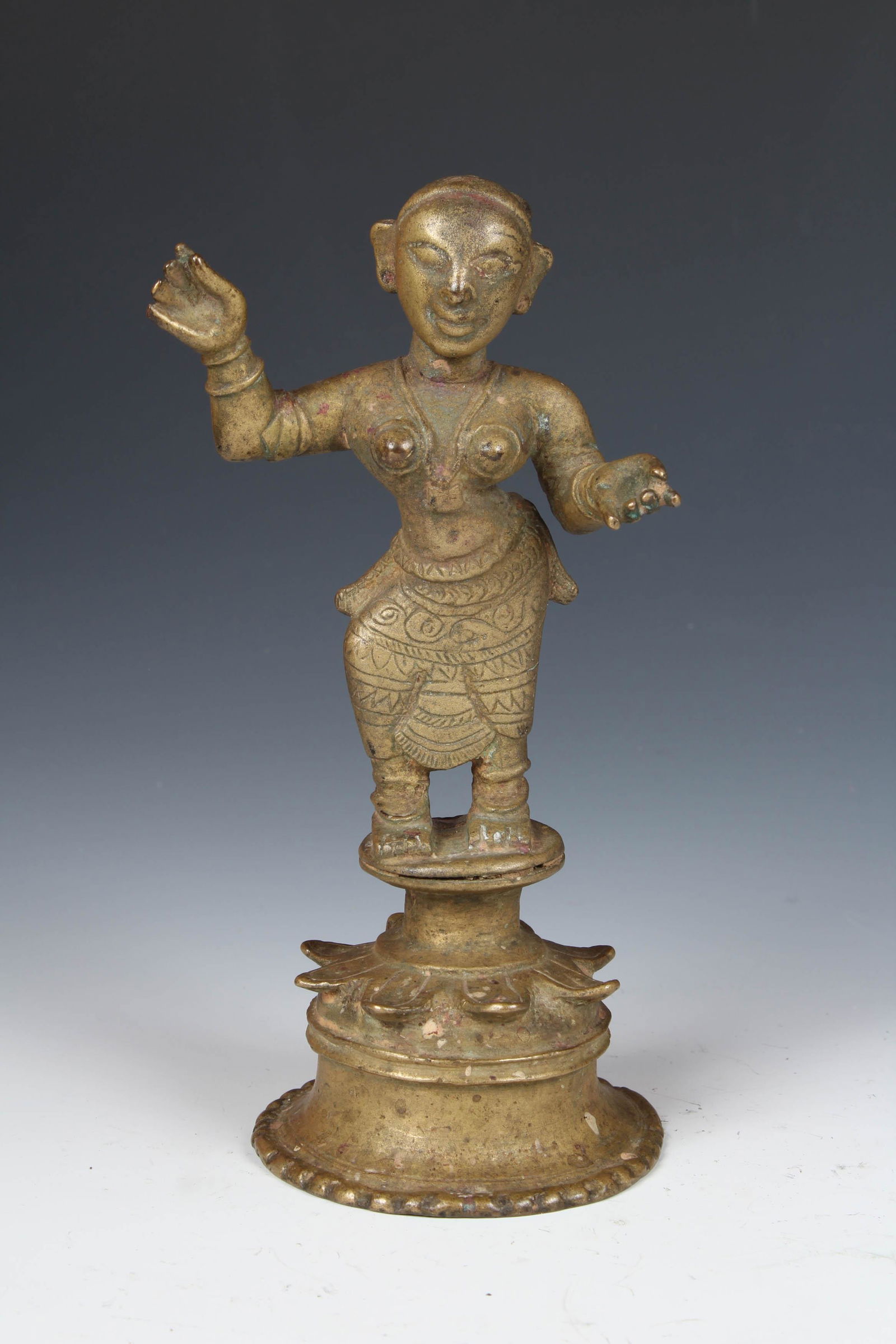 Antique Bronze Indian Radha (1 of 4)