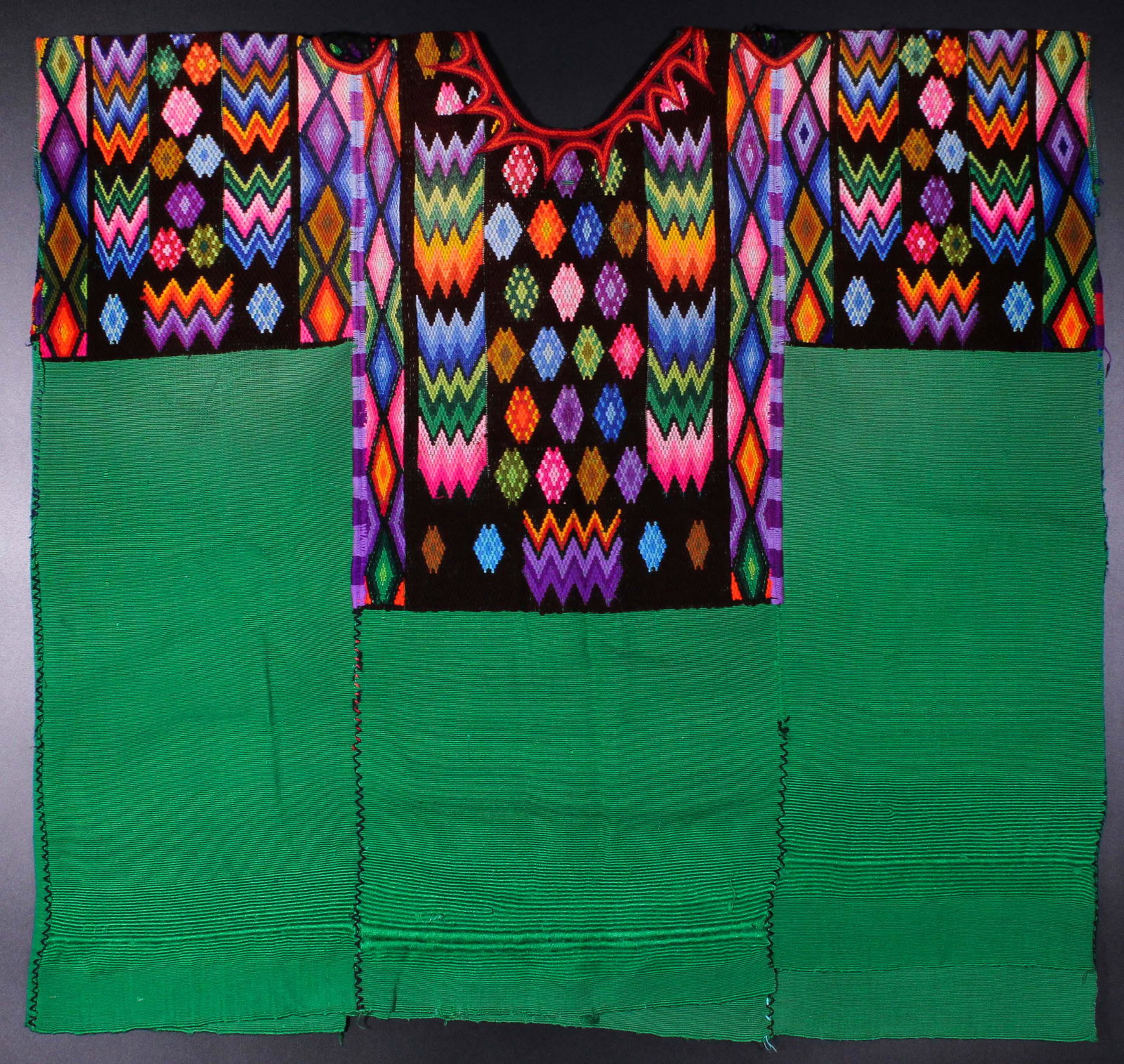 Guatemala, Chichicastenango Huipil: Guatemala, Chichicastenango Huipil. Size: approximately 31"L x 29"W