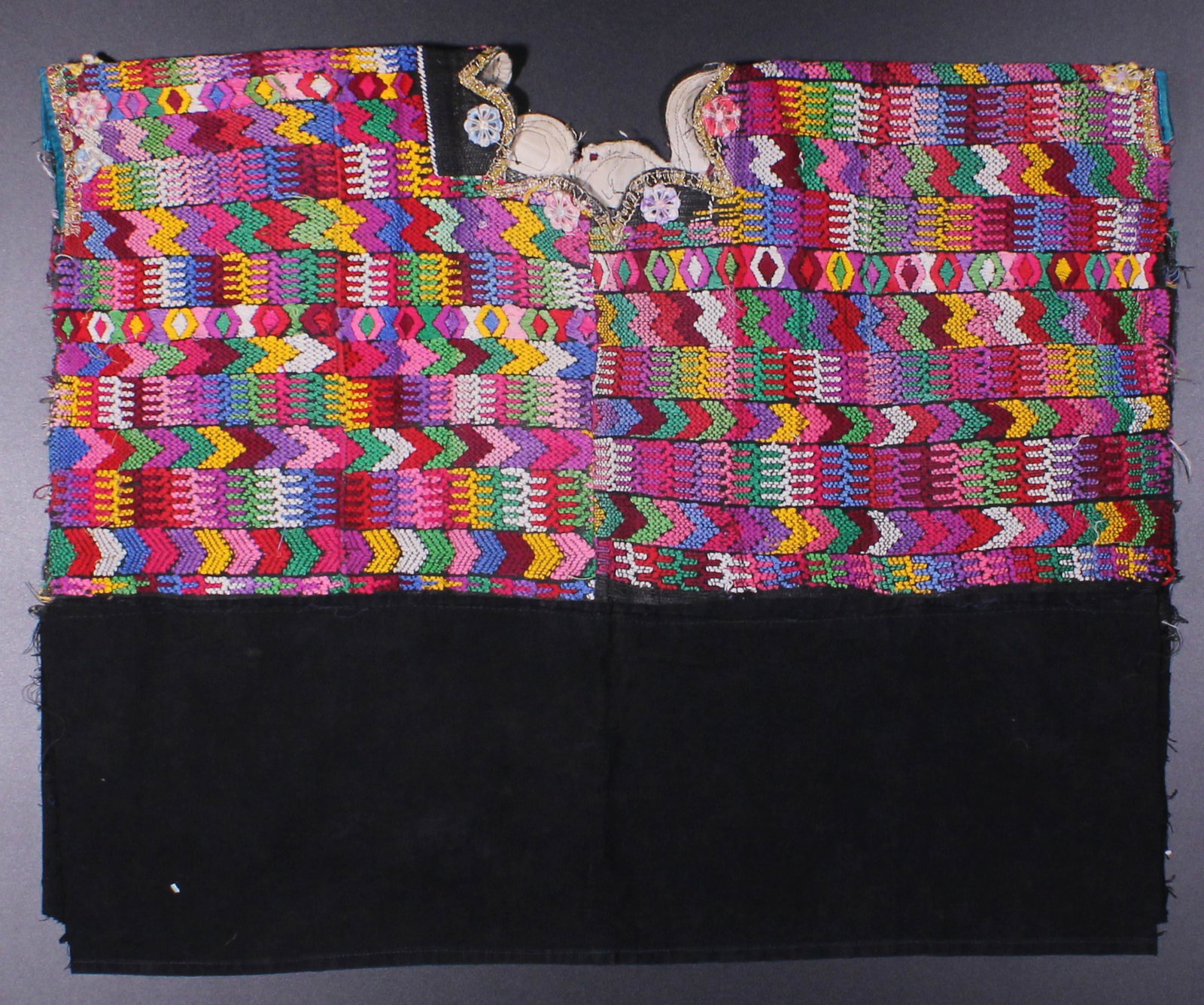 Guatemala, San Pedro Sacatepeques, Huipil: Guatemala, San Pedro Sacatepeques, Huipil. Size: approximately 36"L x 22"W