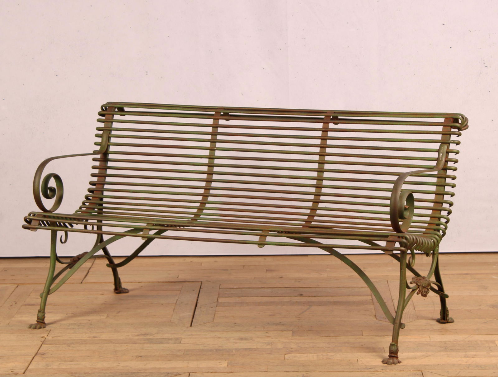 Arras Style Wrought Iron Garden Bench (1 of 10)