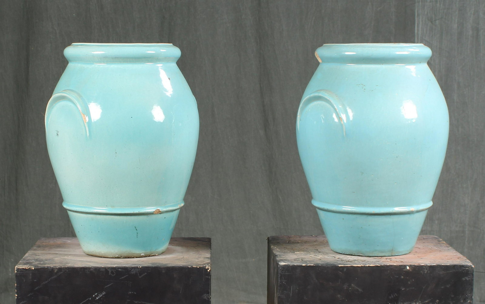 Old Philadelphia Glazed Terracotta Planters- Pair (1 of 7)