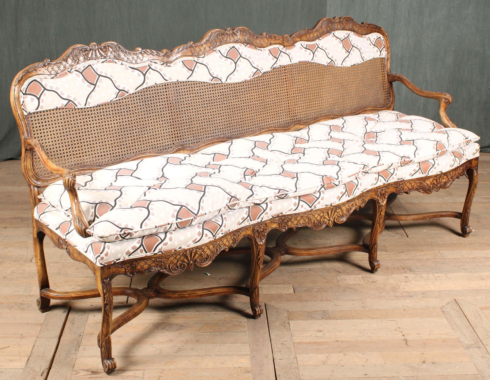 Louis XV Style Carved Wood Settee (1 of 9)