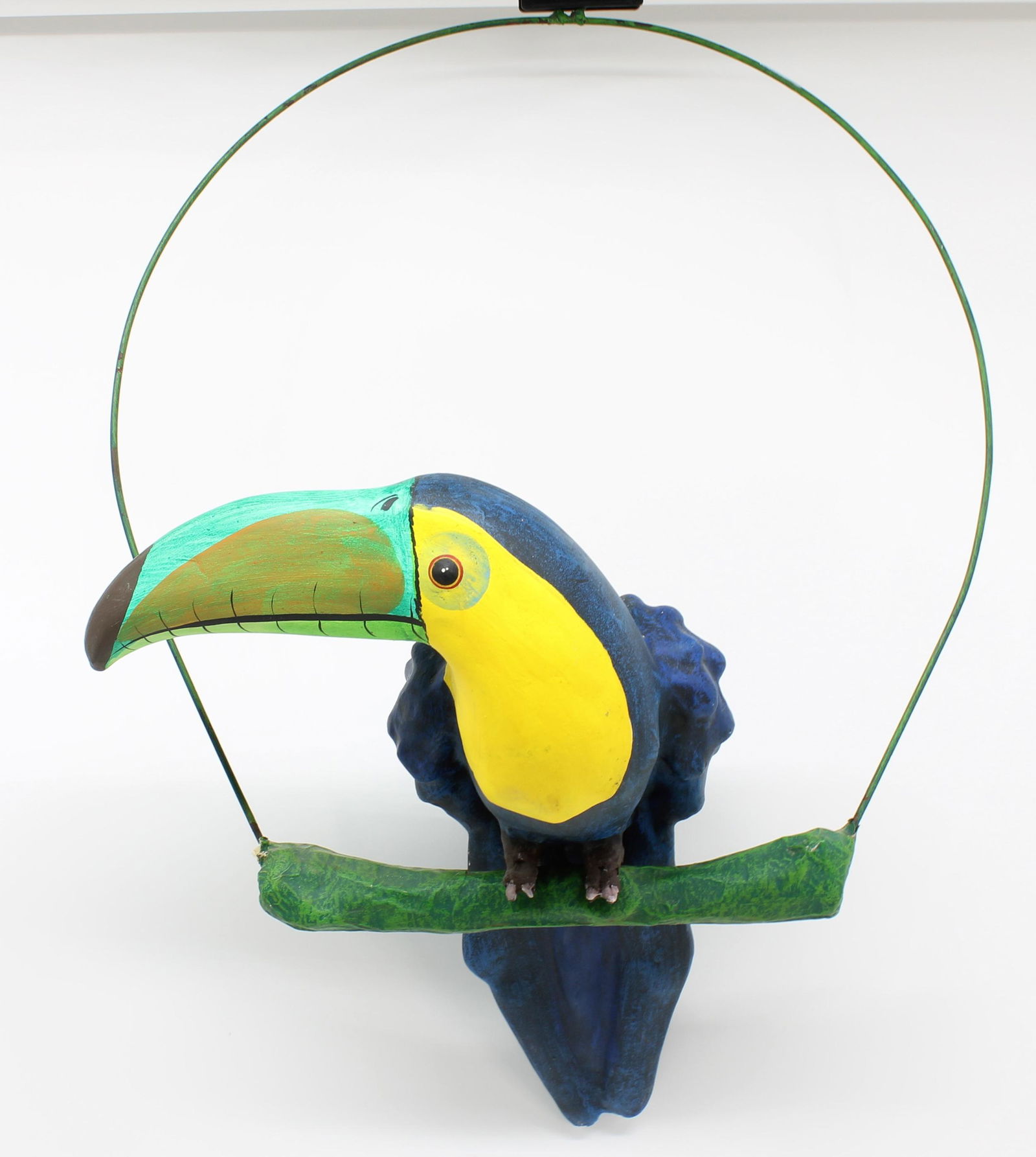 Mexican Papier Mache Toucan on Stand: Mexican Papier Mache Toucan on Stand. Size: 31"T x 22"W x 13"D