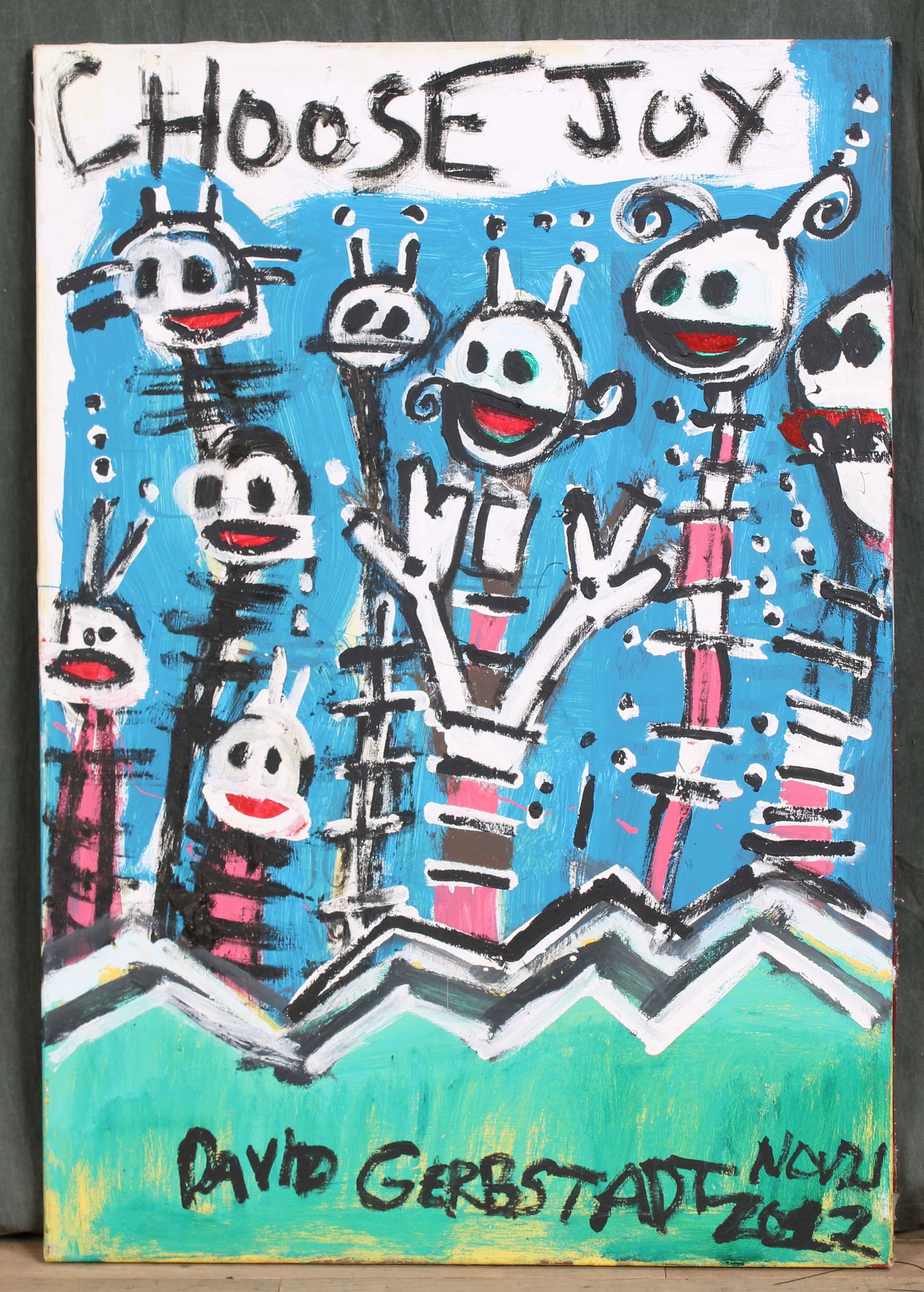 Choose Joy, David Gerbstadt, Nov. 2012: Choose Joy, David Gerbstadt, Nov. 2012. Street art. OOC. Size: 39.5"T x 27.5"W