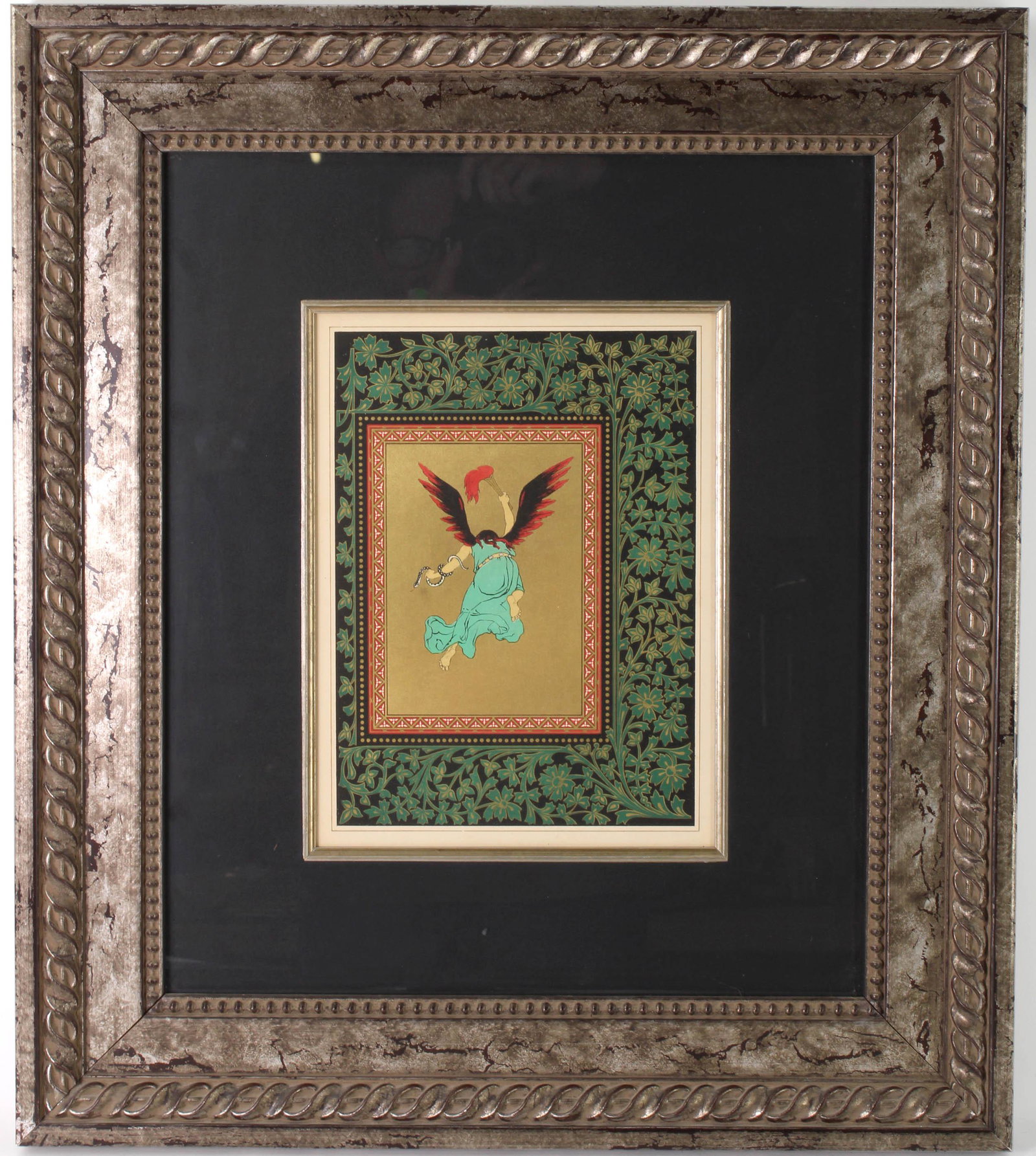 Double Sided Framed Illuminated Page: Double Sided Framed Illuminated Page. From Thomas Moore's Paradise and the Peri. Size: 23"H x 20"W x 2"D Sight 11"H x 8.5"W