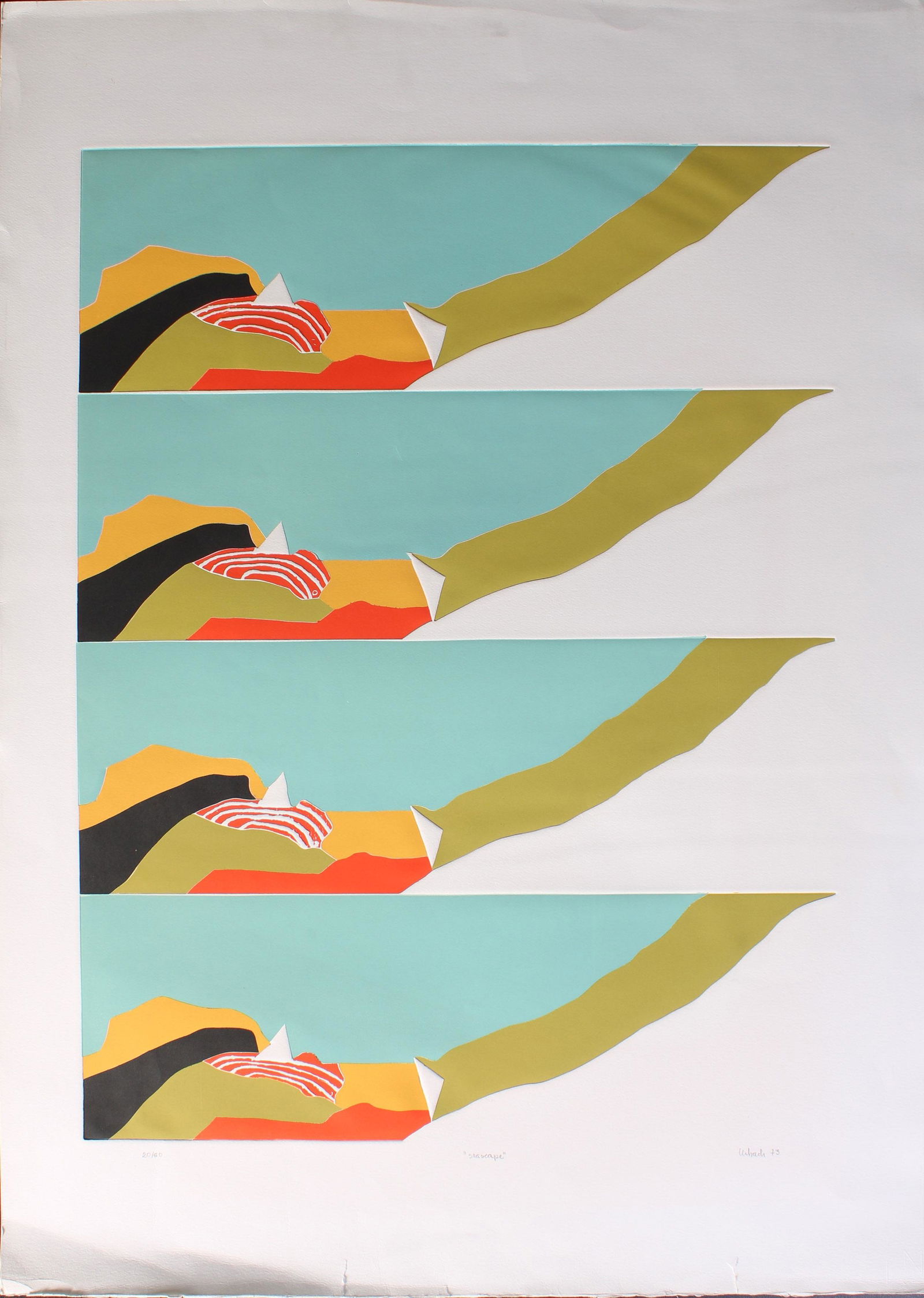 Vintage Modernist Print, Signed (1 of 3)