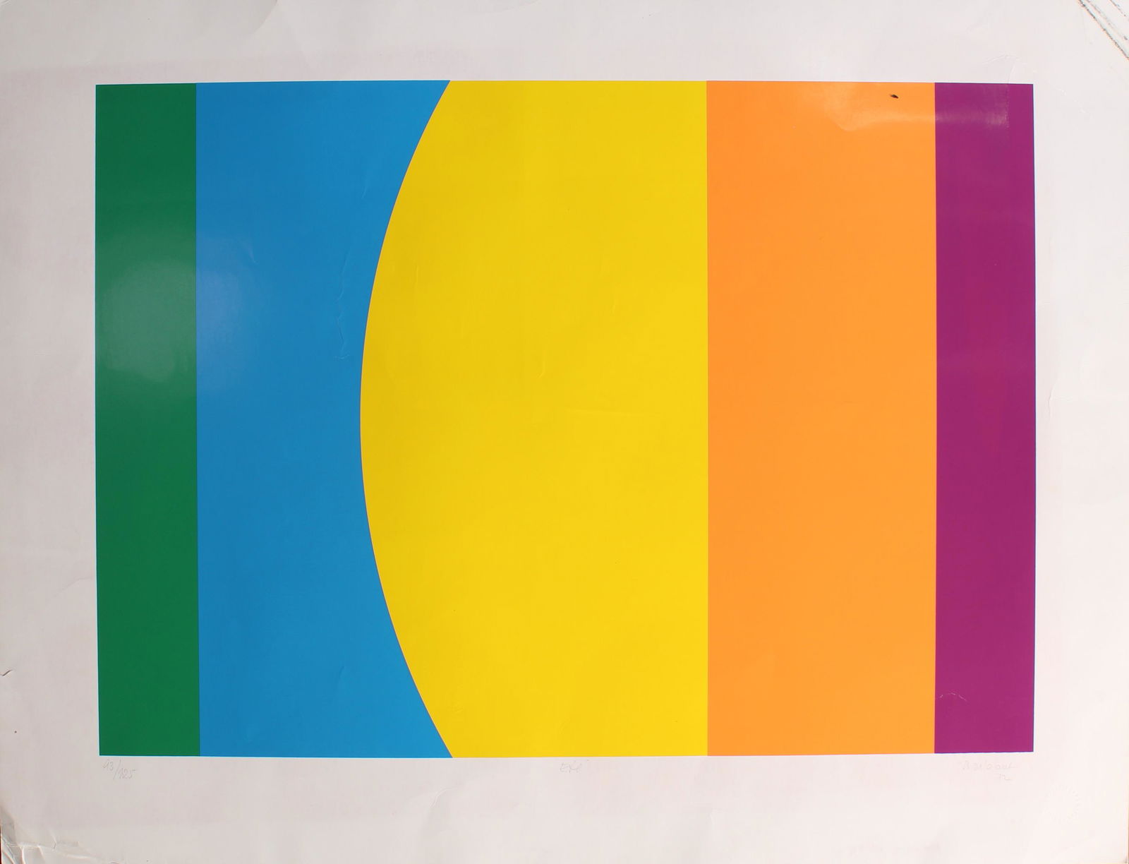 Vintage 1972 Jo Delahaut Op Art Print (1 of 3)