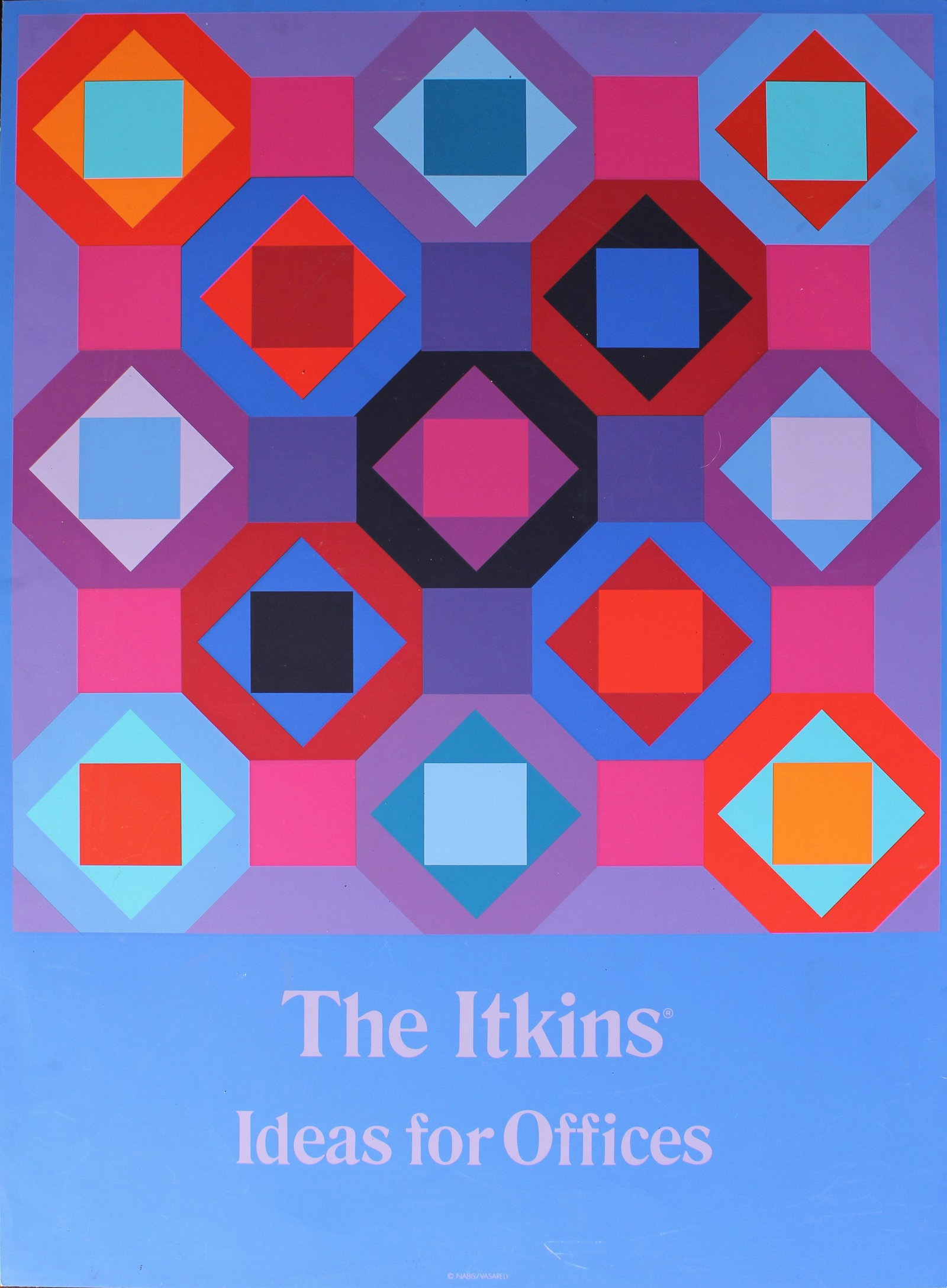 Vasarely, Nabis, The Itkins: The Itkins Ideas for Office Nabis/Vasarely. Size: 38.25"H X 28"W