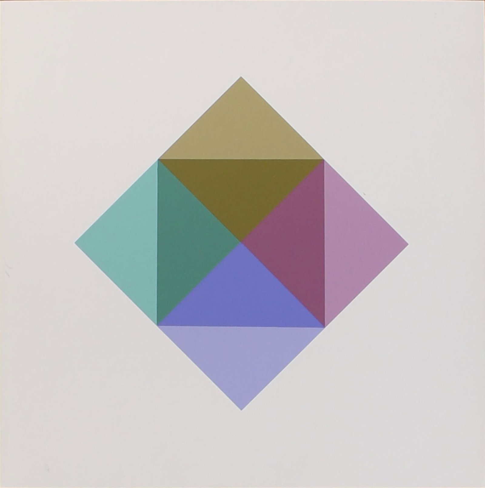 Vintage Sanford Wurmfeld Op Art Print: Sanford Wurmfeld. SHEET SIZE: 11.75"H X 11.75"W