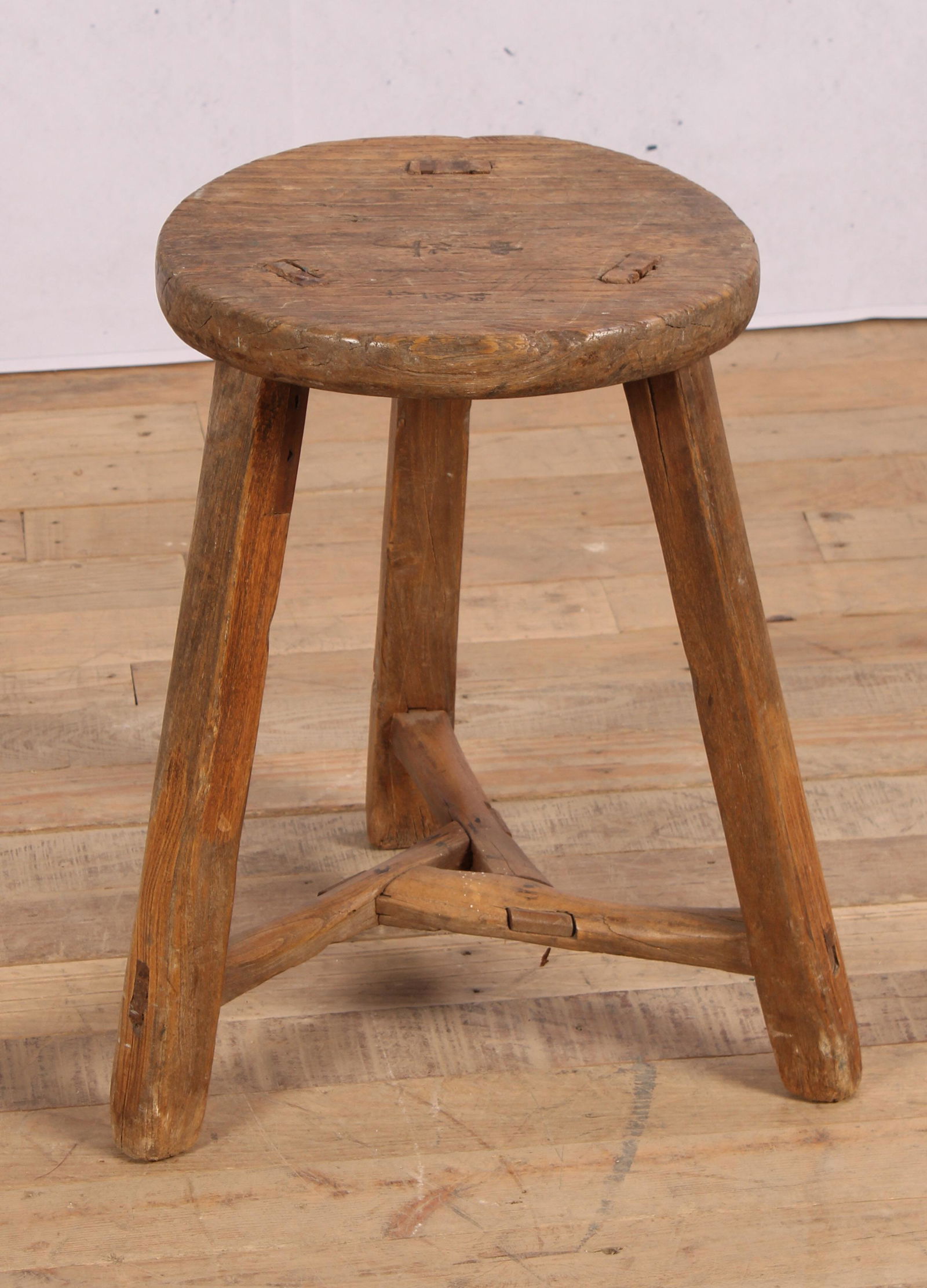 Antique Chinese Wood Milking Stool (1 of 5)