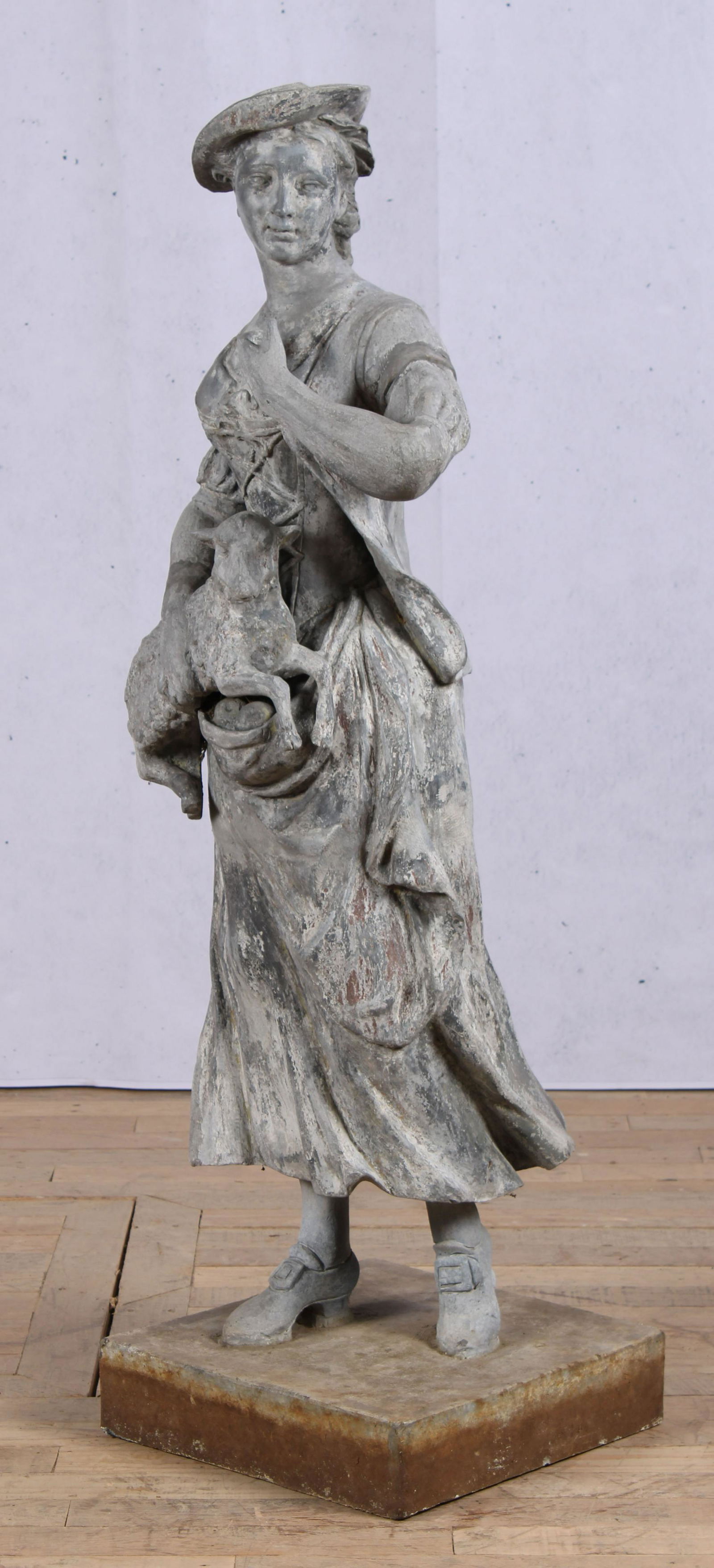 John Cheere Style Lead Shepherdess Garden Figure (1 of 5)