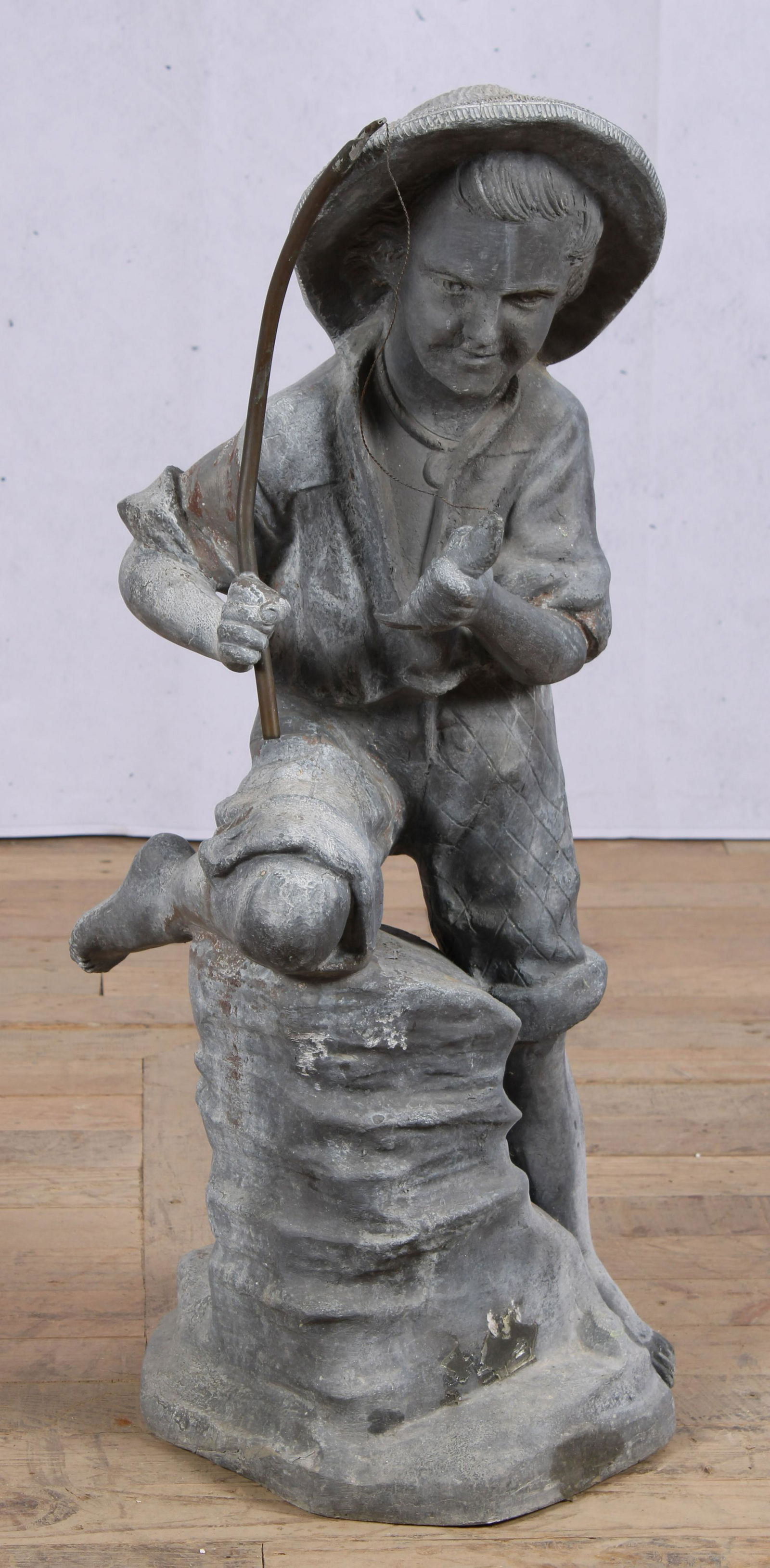 Figural English Lead, Fishing Boy (1 of 6)