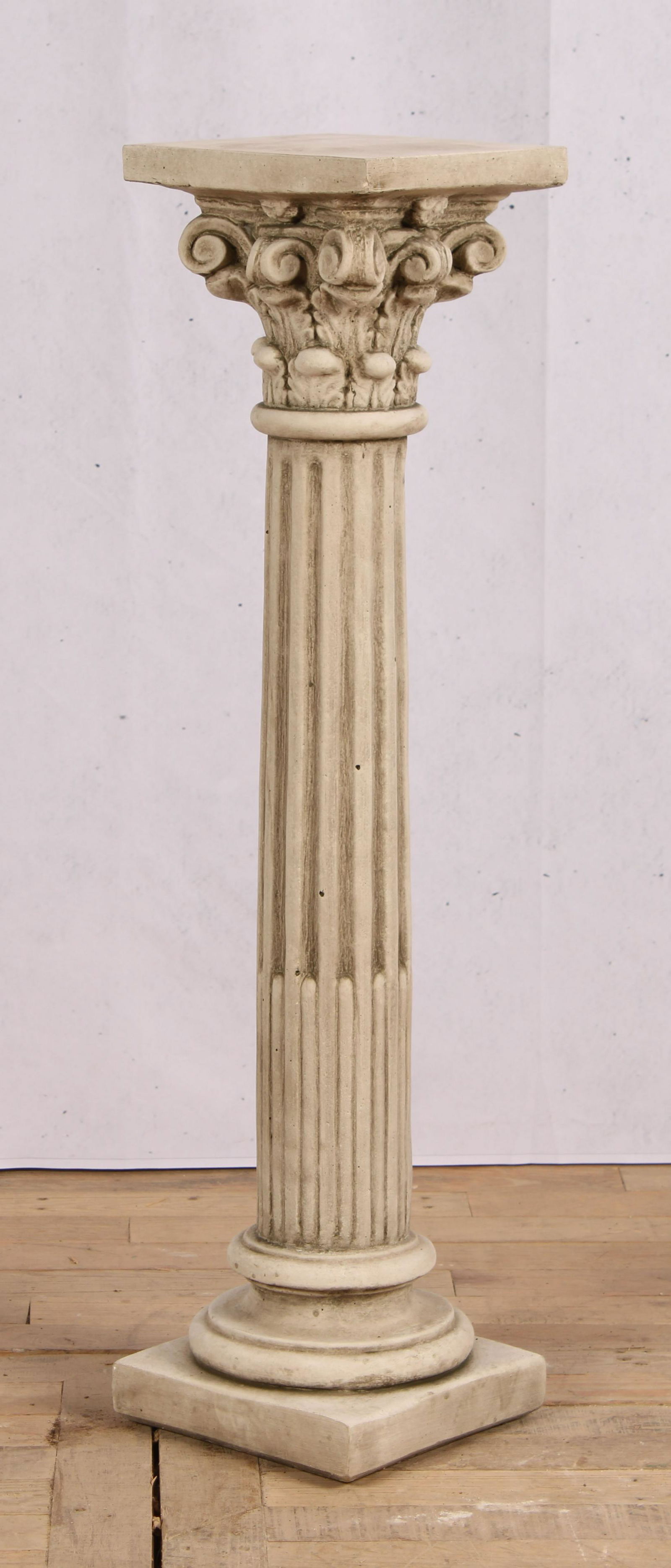 Cast Stone Sundial or Armillary Base, Corinthian (1 of 4)