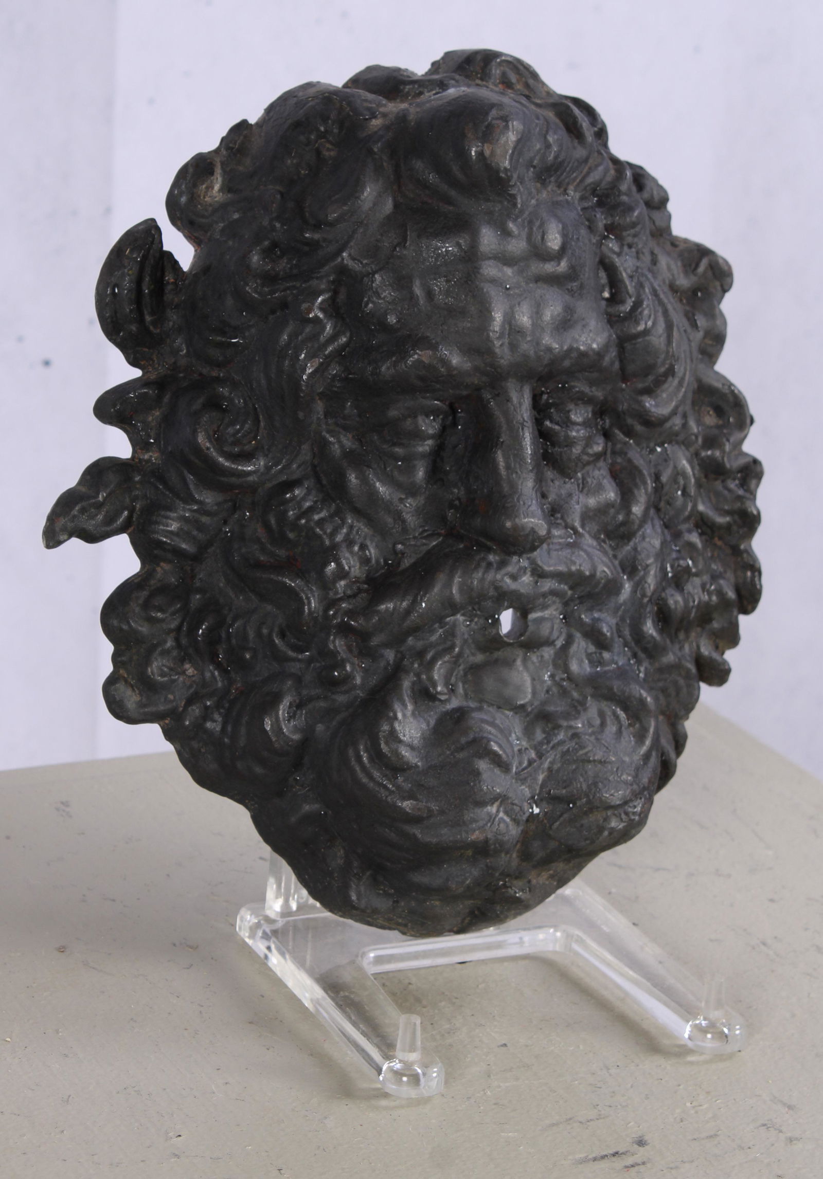 Cast Lead Zeus Mask Fountain Spout (1 of 7)