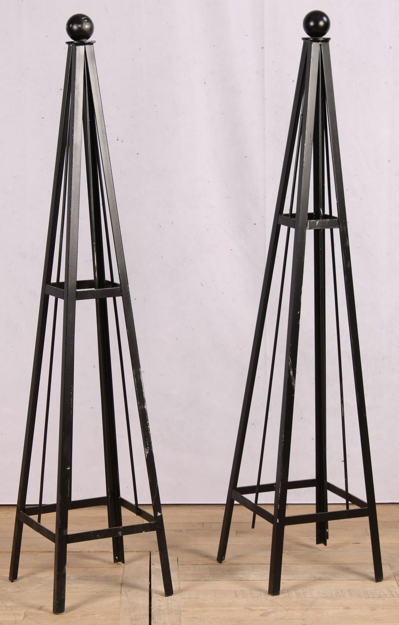 Pair Wrought Iron Garden Obelisks (1 of 6)