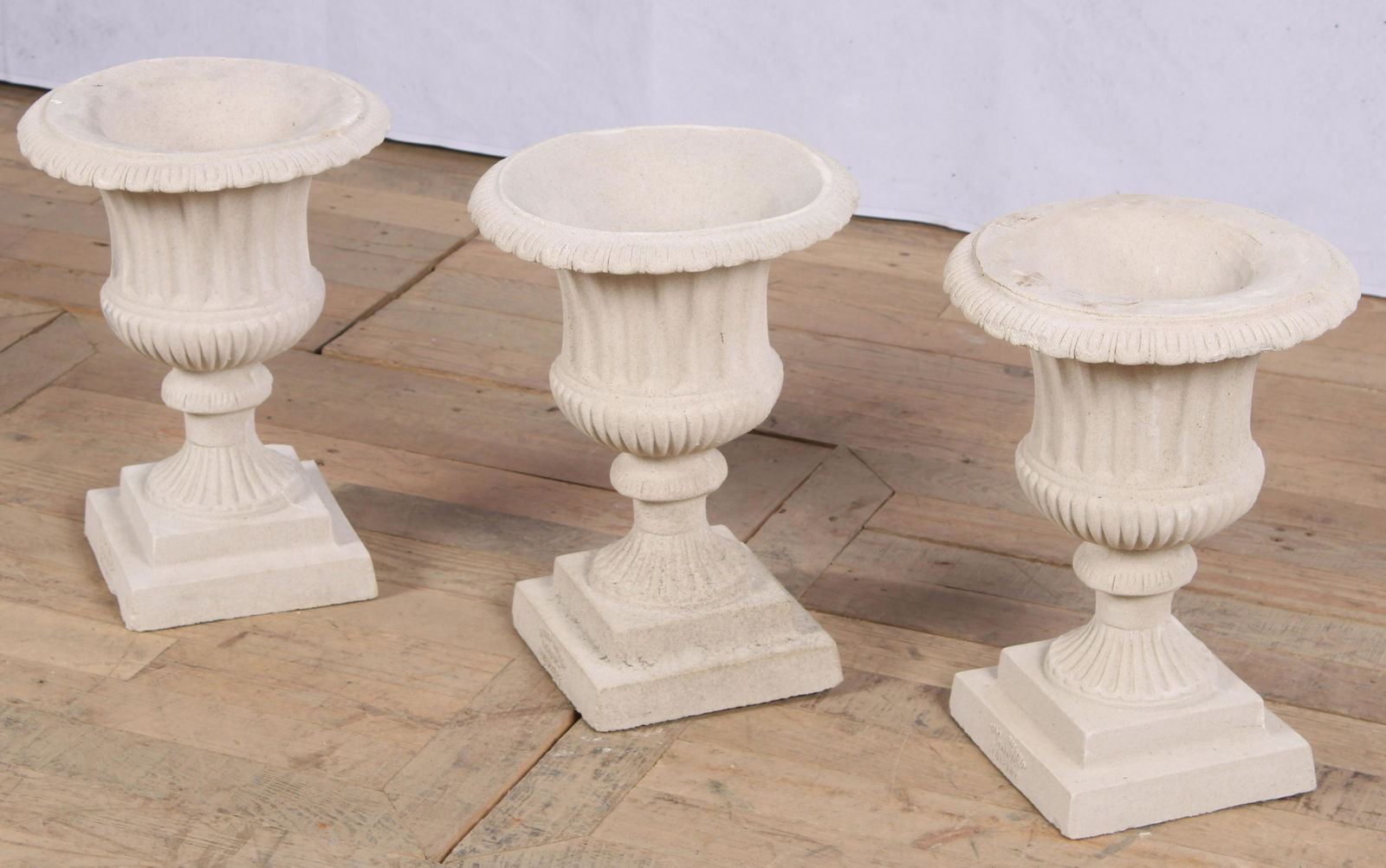 Trio of Decorative Cast Stone Urns (1 of 9)
