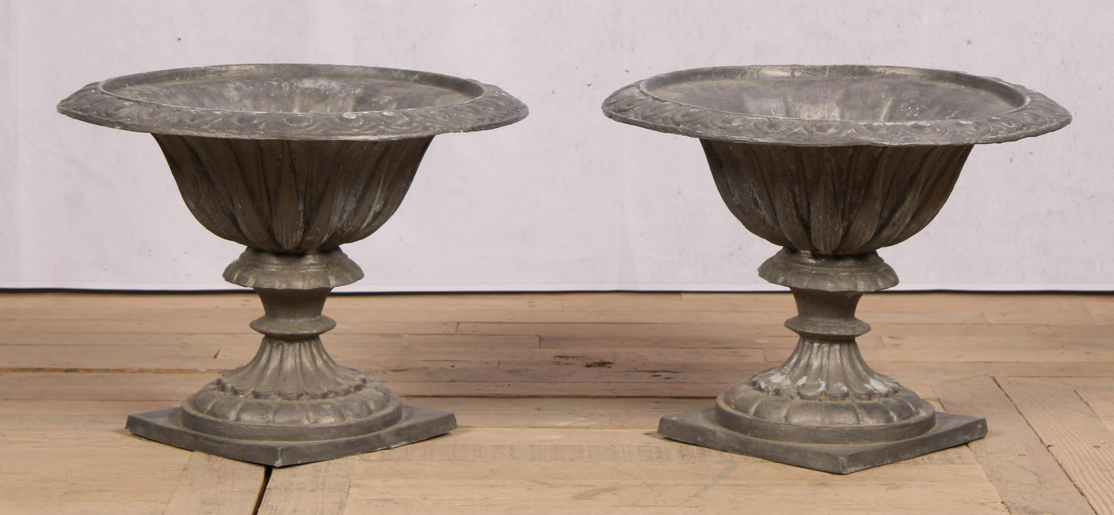 Pair English Lead Garden Urns (1 of 7)