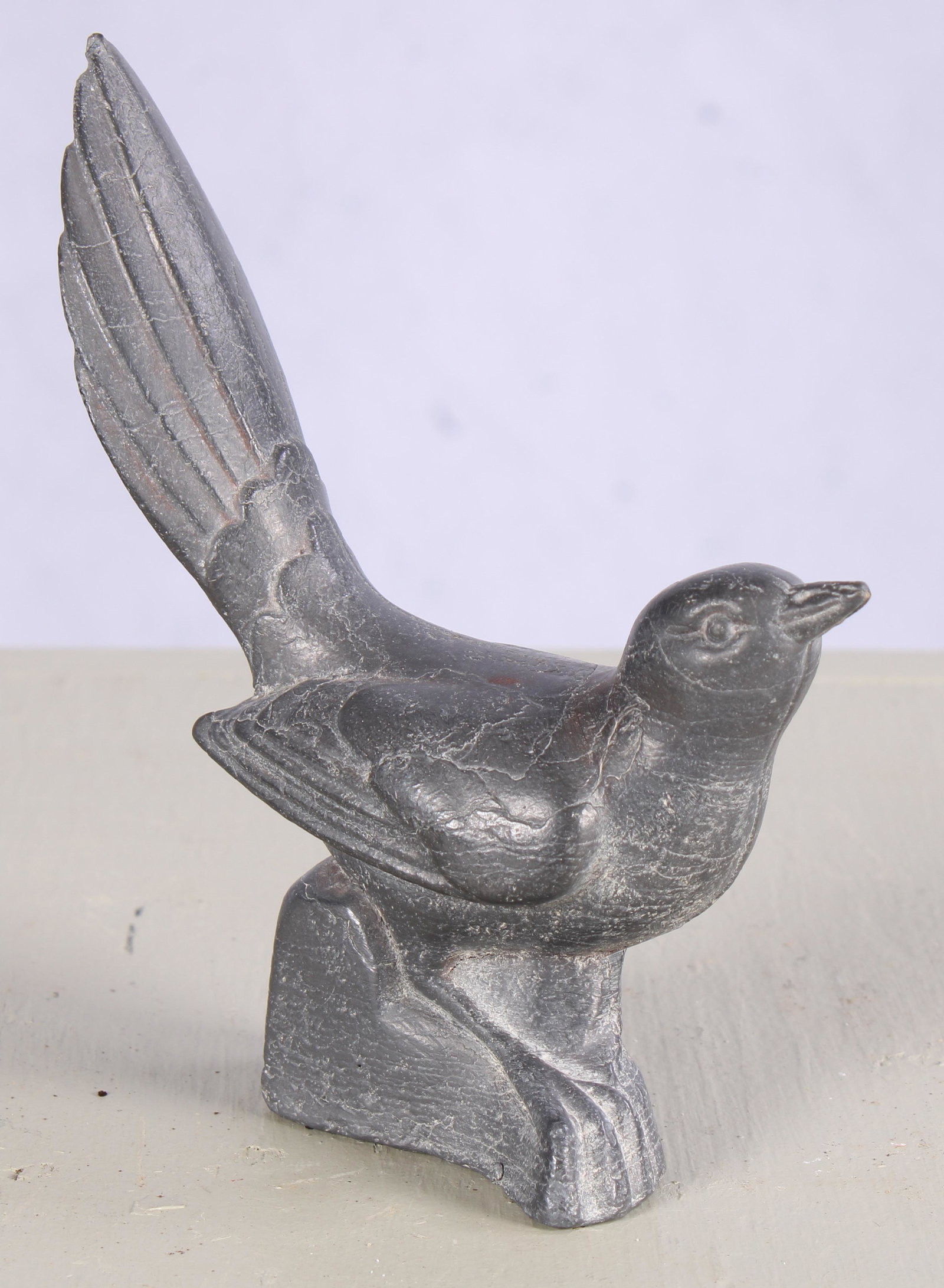 Garden Decor, English Lead Sparrow: Garden Decor, English Lead Sparrow. Approx. H 6" x W 2" x D 6"