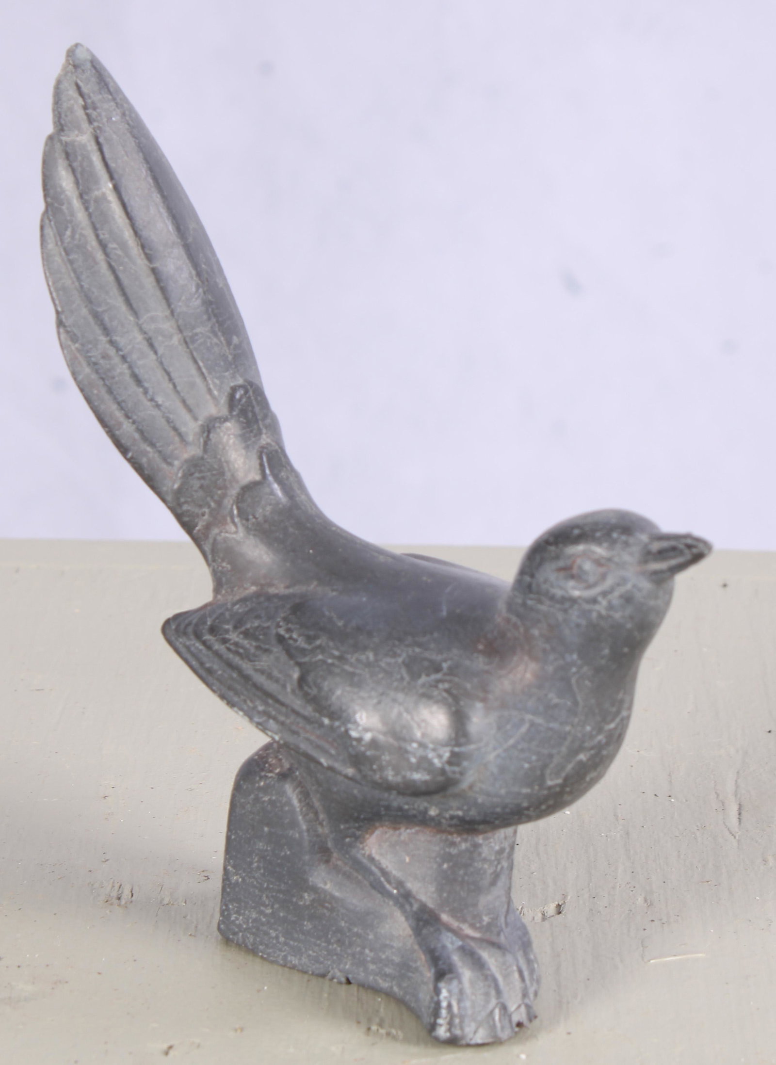English Lead Sparrow, Garden Decor: English Lead Sparrow, Garden Decor. Approx. H 6" x W 2" x D 6"