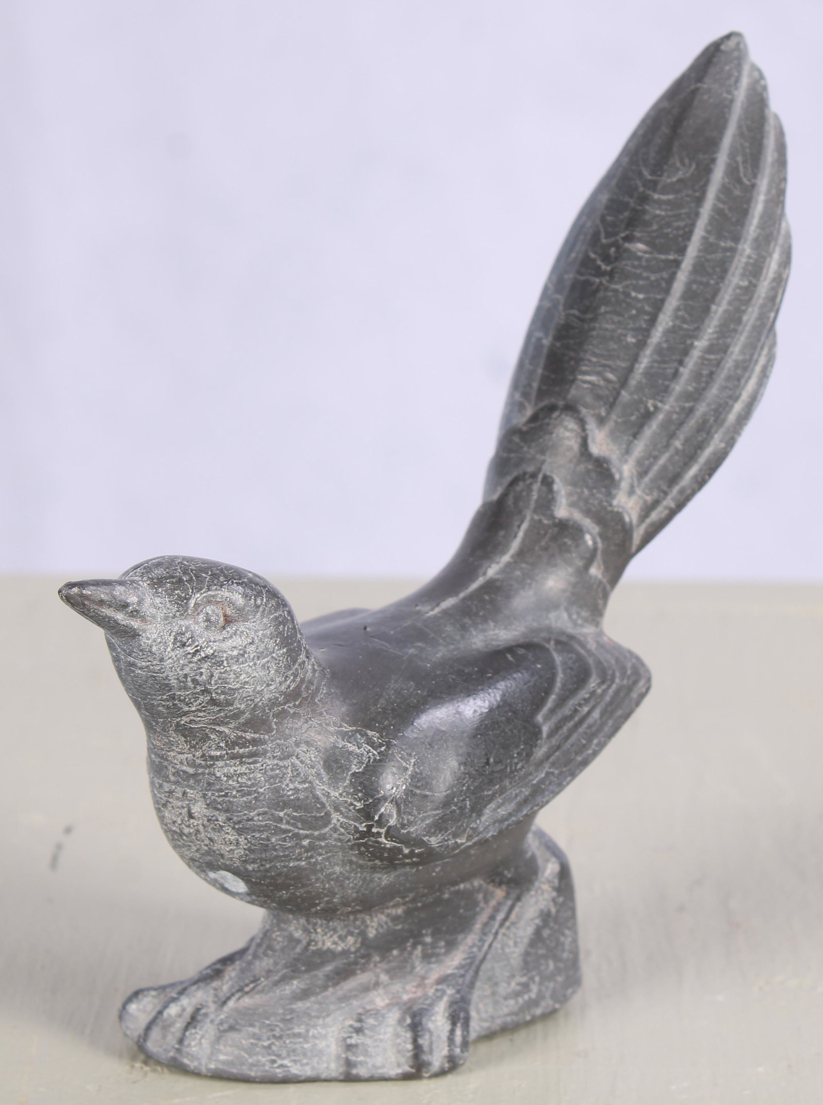 English Lead Sparrow, Garden Whimsy: English Lead Sparrow, Garden Whimsy. Approx. H 6" x W 2" x D 6"