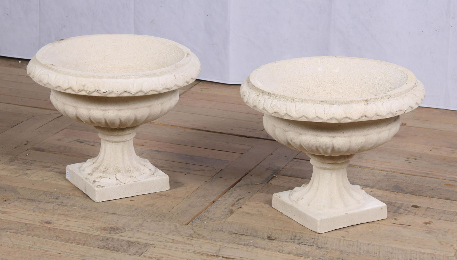 Pair Cast Stone Garden Urns (1 of 7)