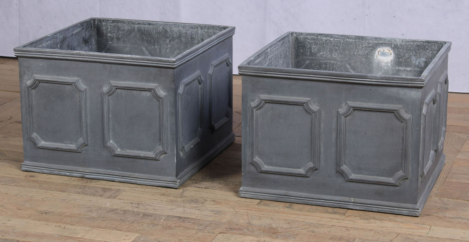 Pair Terrace Box Planters, English Lead (1 of 6)
