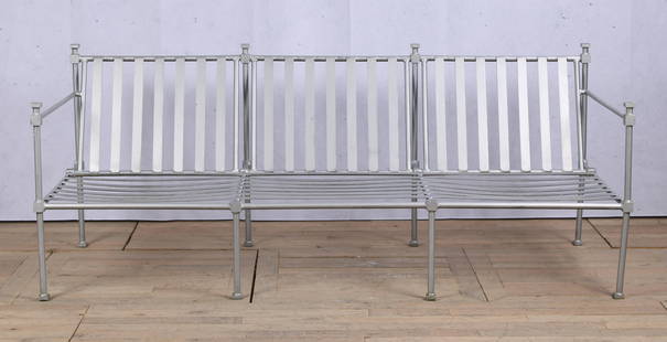 Niermann Weeks Garden Settee: Niermann Weeks Garden Settee. Aluminum. Size: 30" H x 75.5" W x 32" D