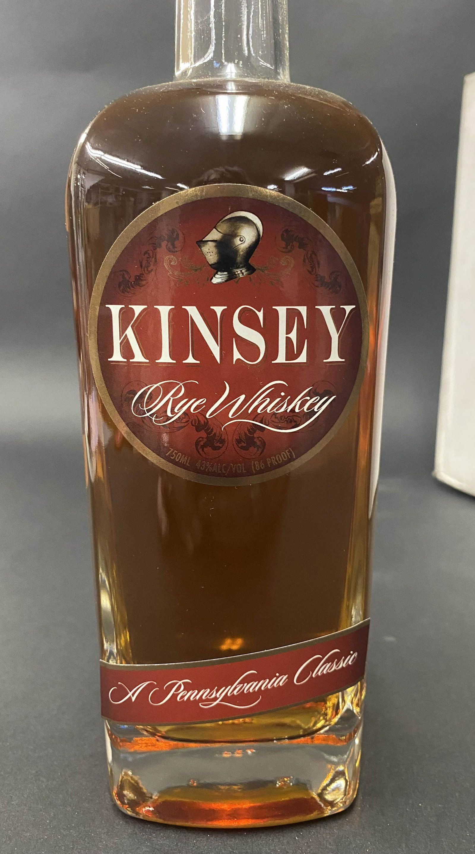 Kinsey Rye Whiskey: Kinsey Rye Whiskey. Case of 6 @ 750mL 86 Proof