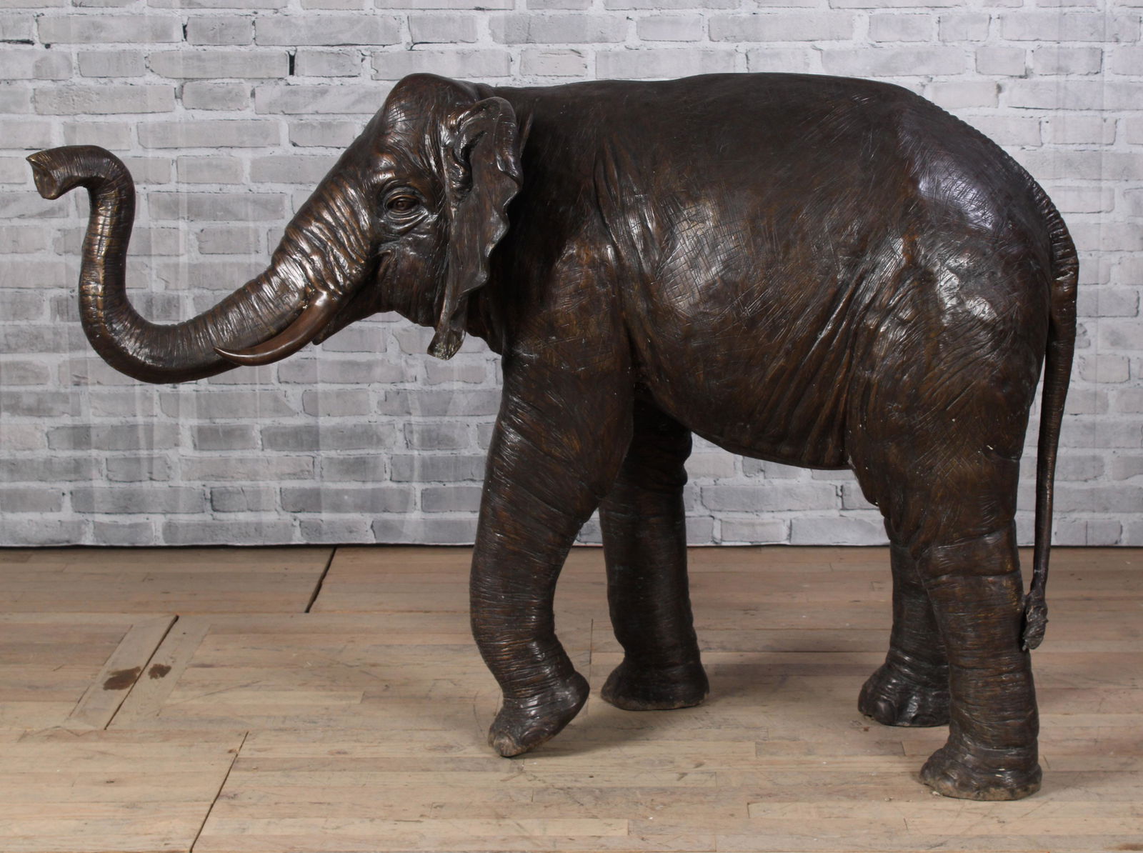 Figural Bronze Elephant, Garden Statue (1 of 7)