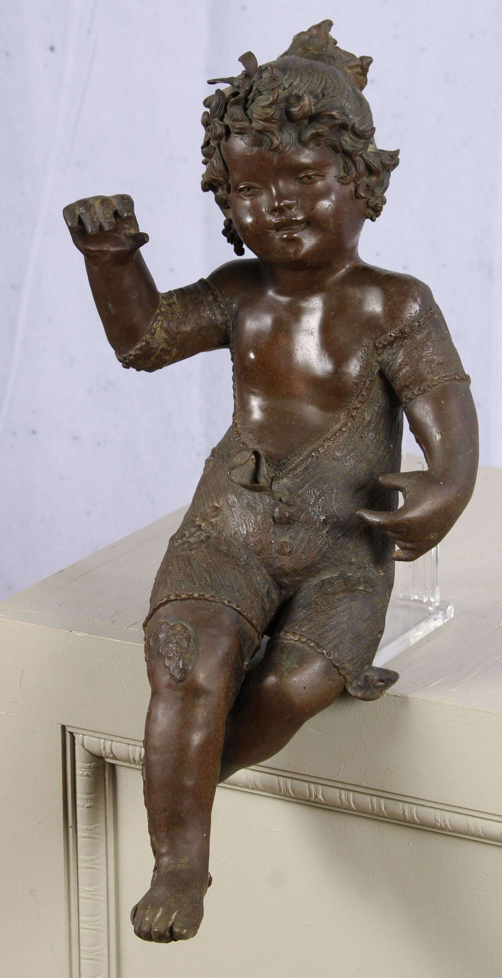 Figural Bronze Cherub or Putto, Garden Figure (1 of 6)