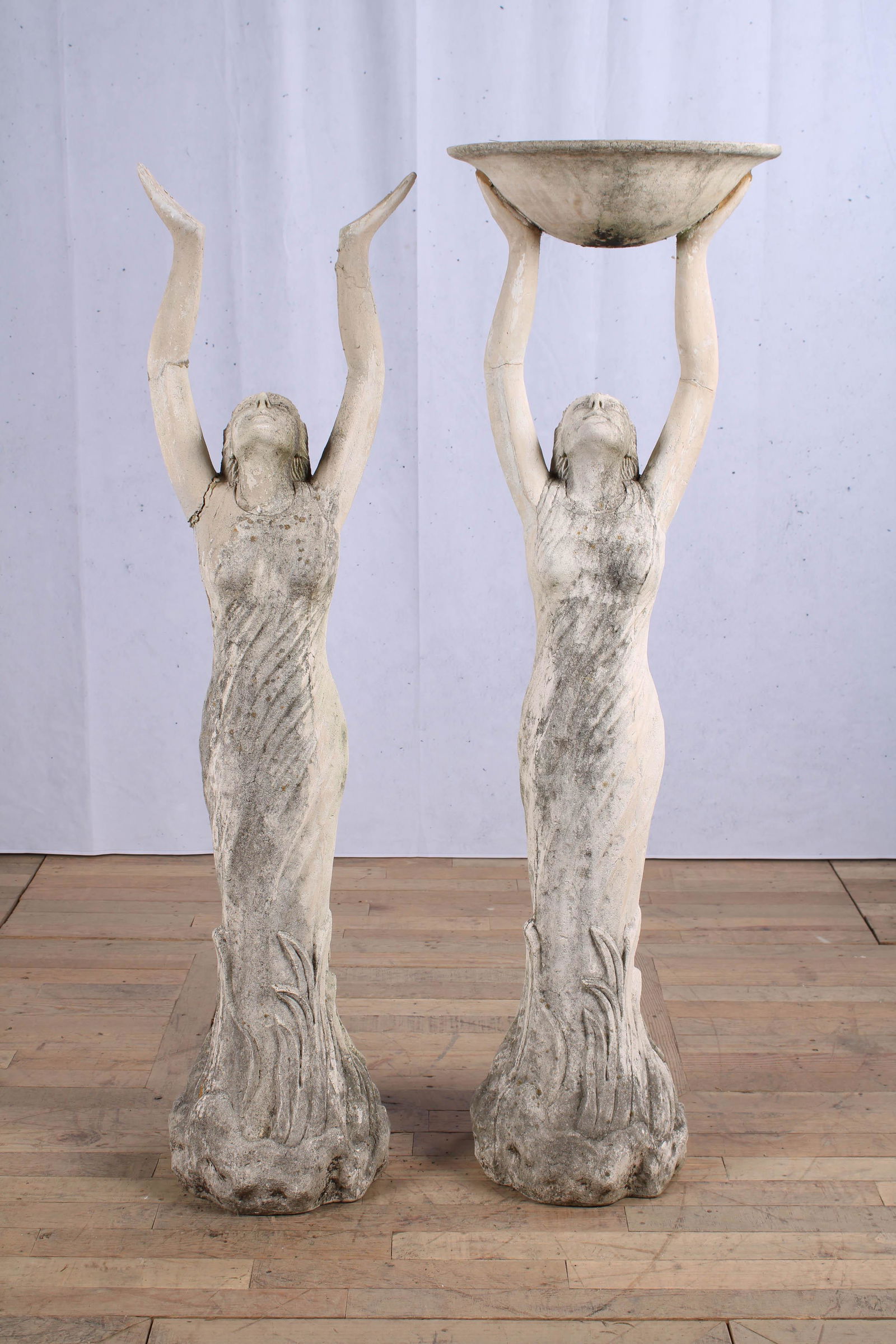 Pair Art Deco Style Garden Figures- Composite (1 of 11)