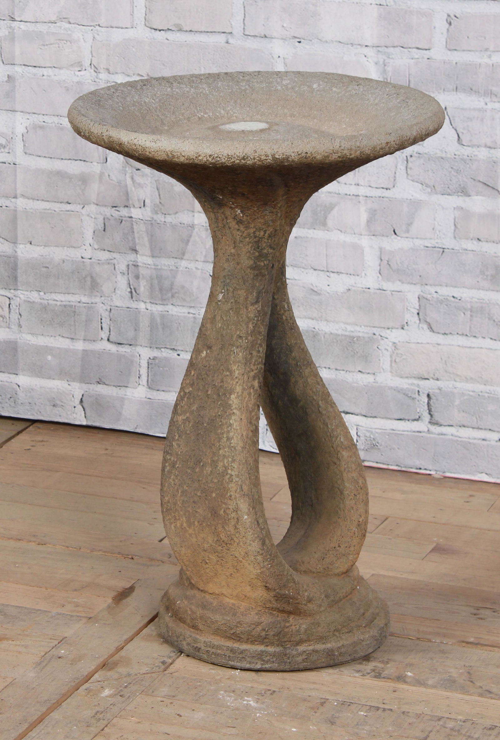 Modernist Birdbath, Cast Stone (1 of 6)