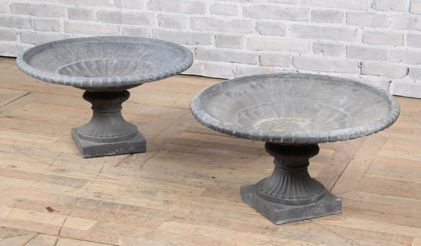 Pair English Lead  Garden Urns (1 of 4)