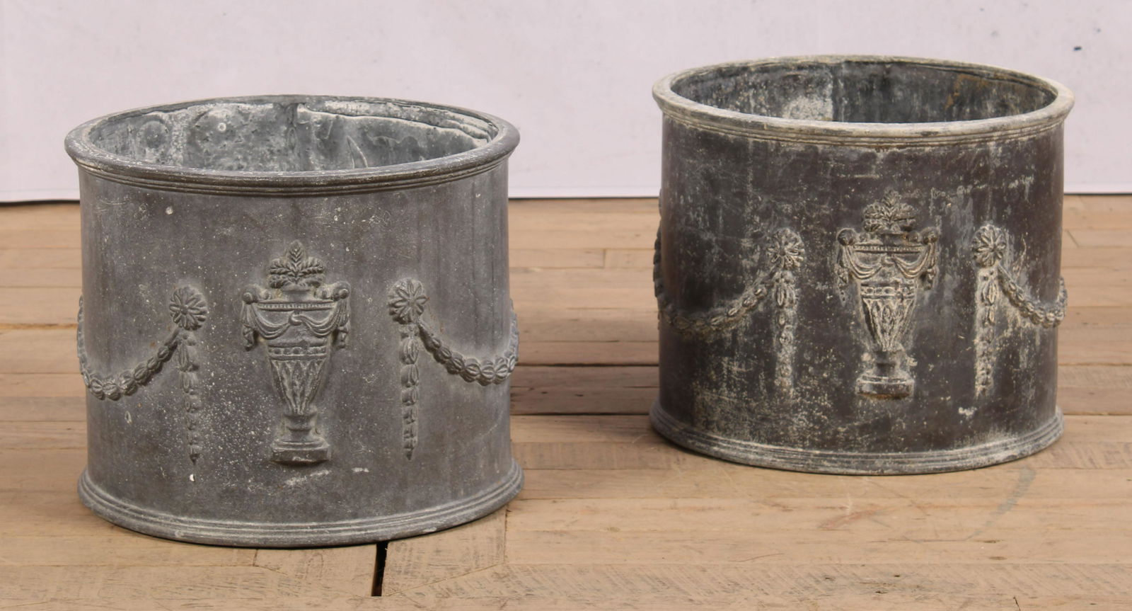 Pair English Lead Garden Planters (1 of 7)