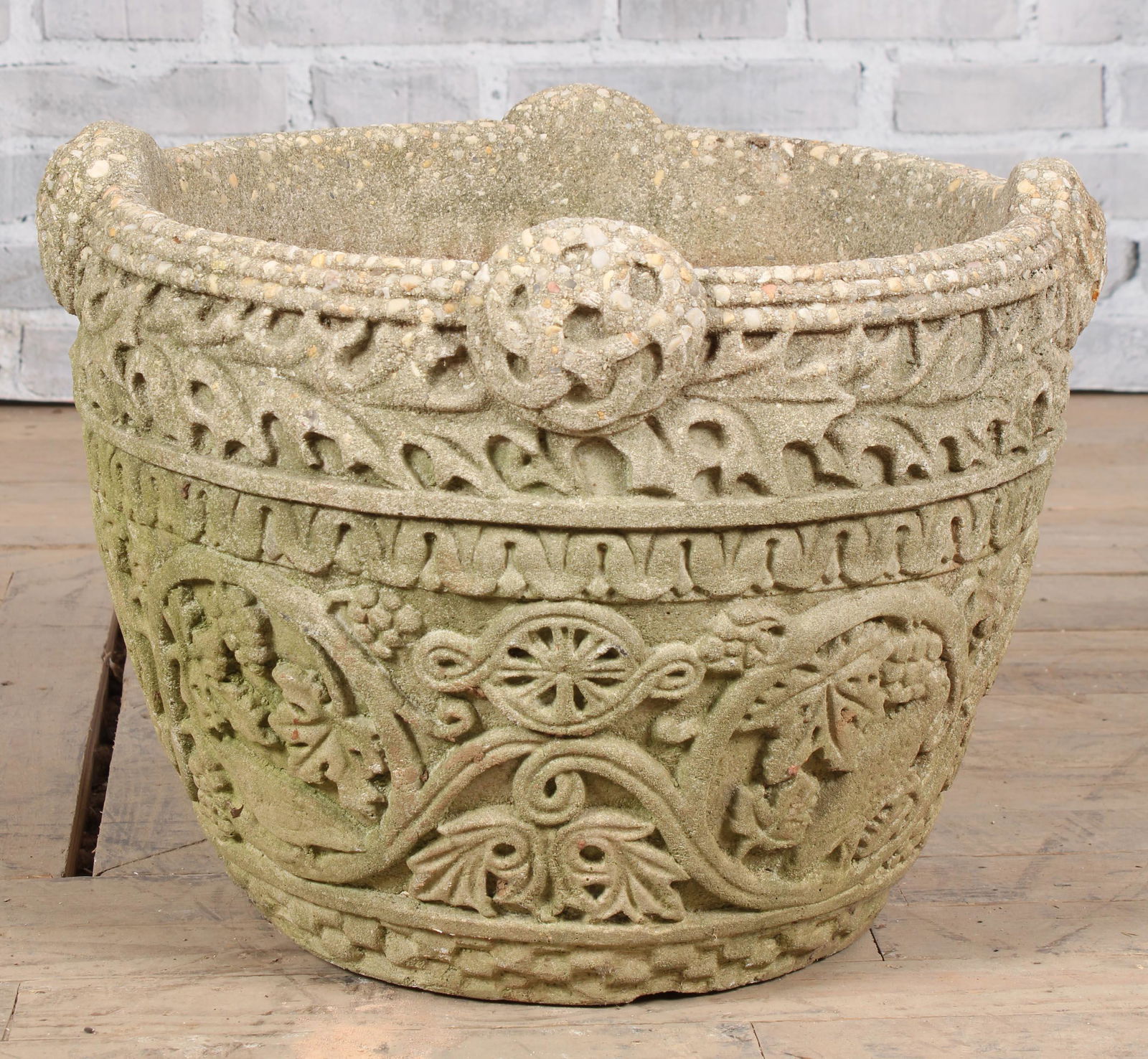 Vintage Celtic Motif Cast Stone Planter (1 of 5)