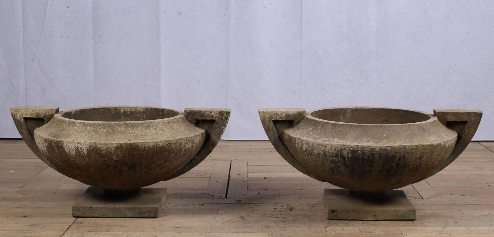 Pair Art Deco Style Cast Stone Urns (1 of 10)