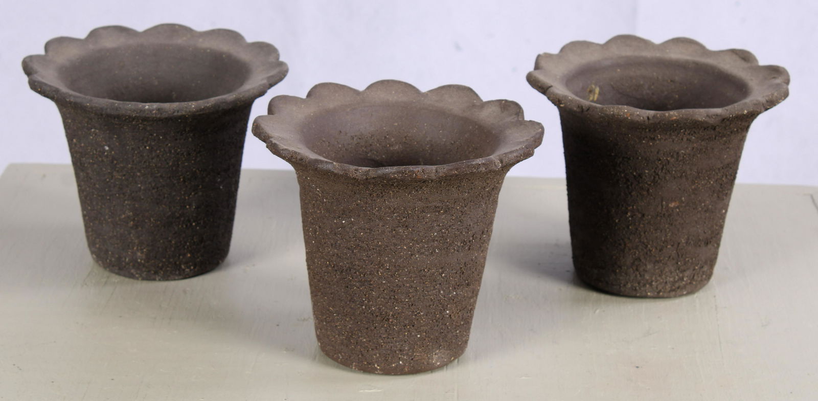 3 Garden Pots, Quarry Stone (1 of 4)