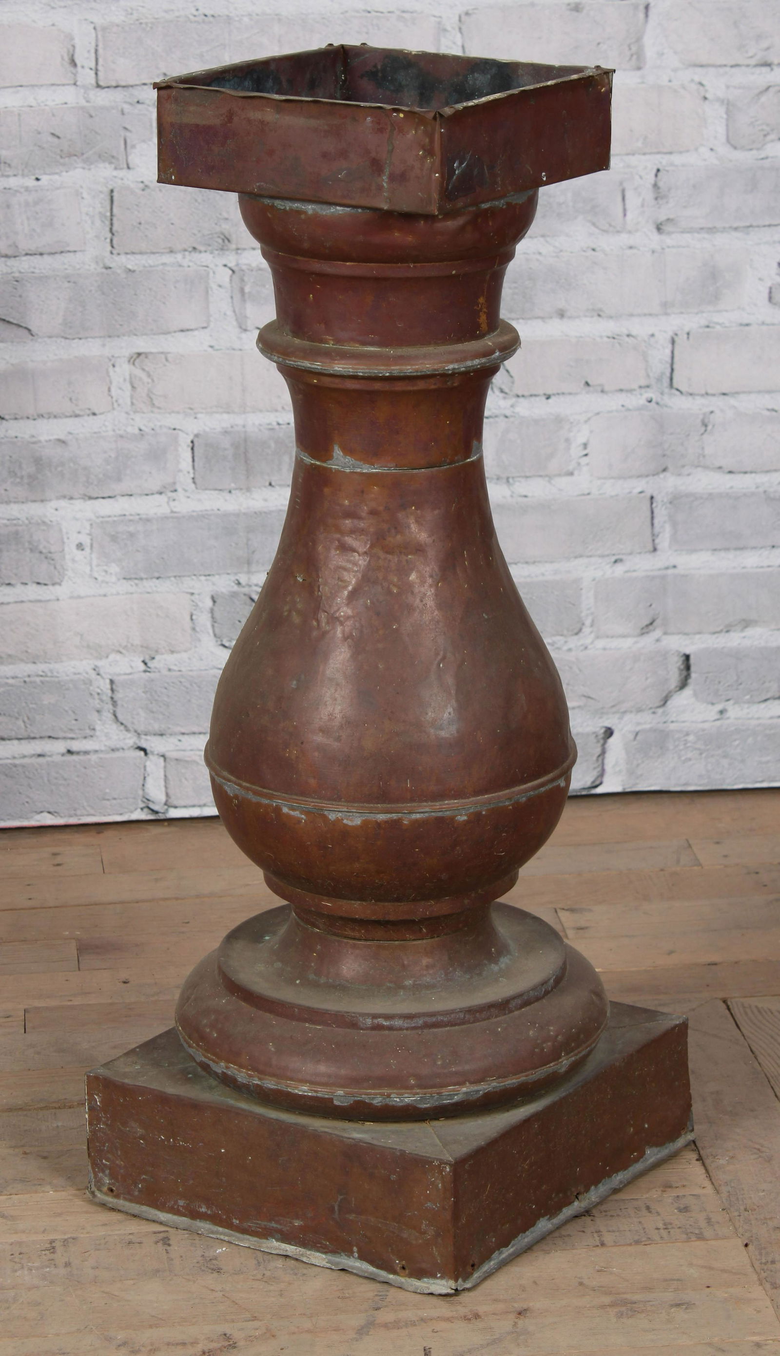 Copper Baluster Form Pedestal (1 of 4)