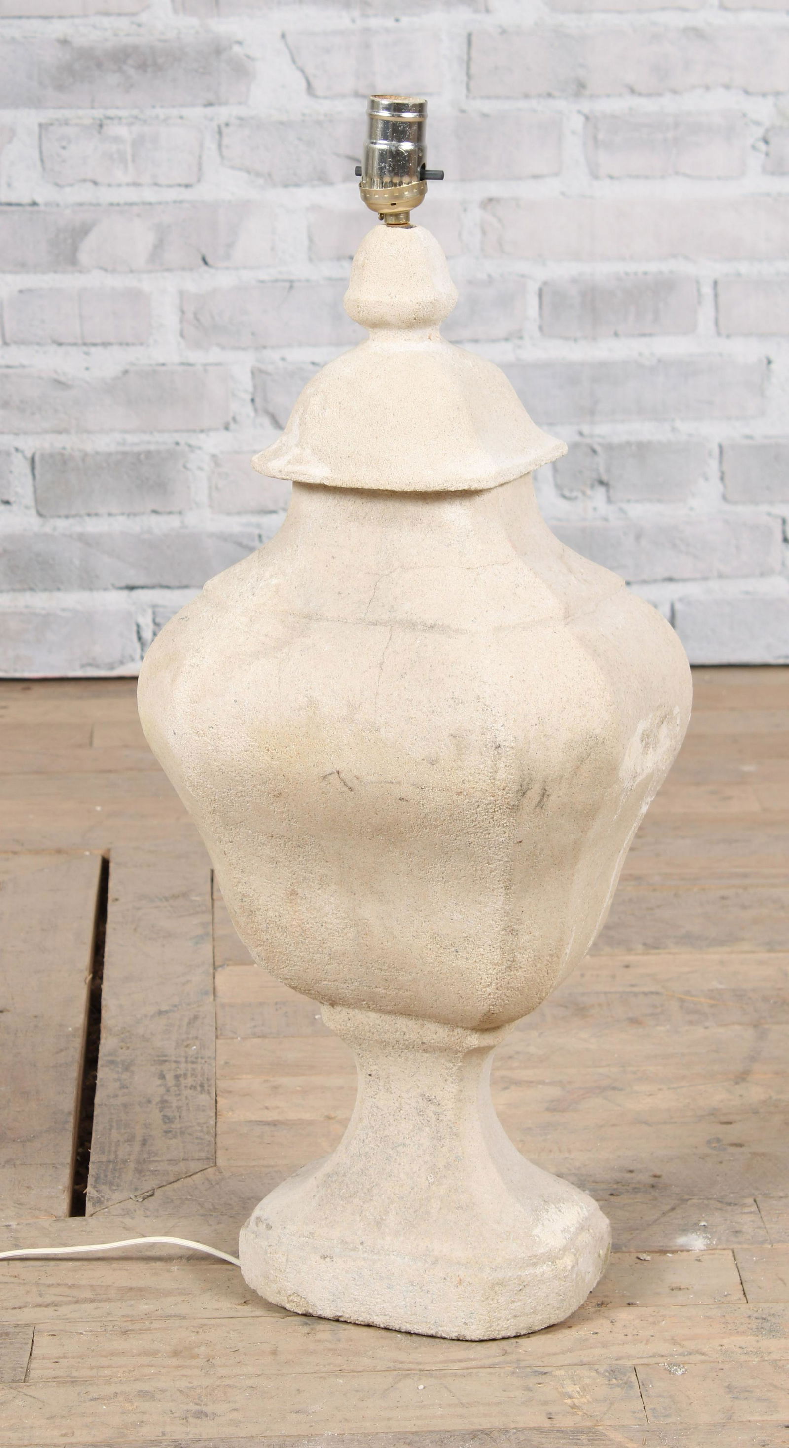 Decorative Cast Stone Table Lamp (1 of 6)