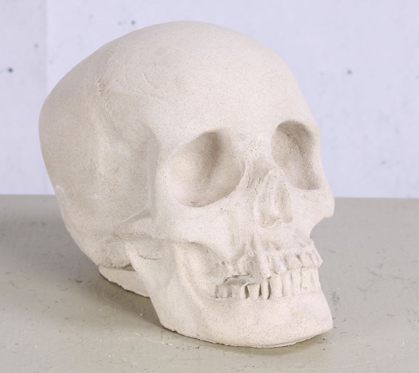 Cast Stone Garden Ornament, Memento Mori Skull (1 of 7)