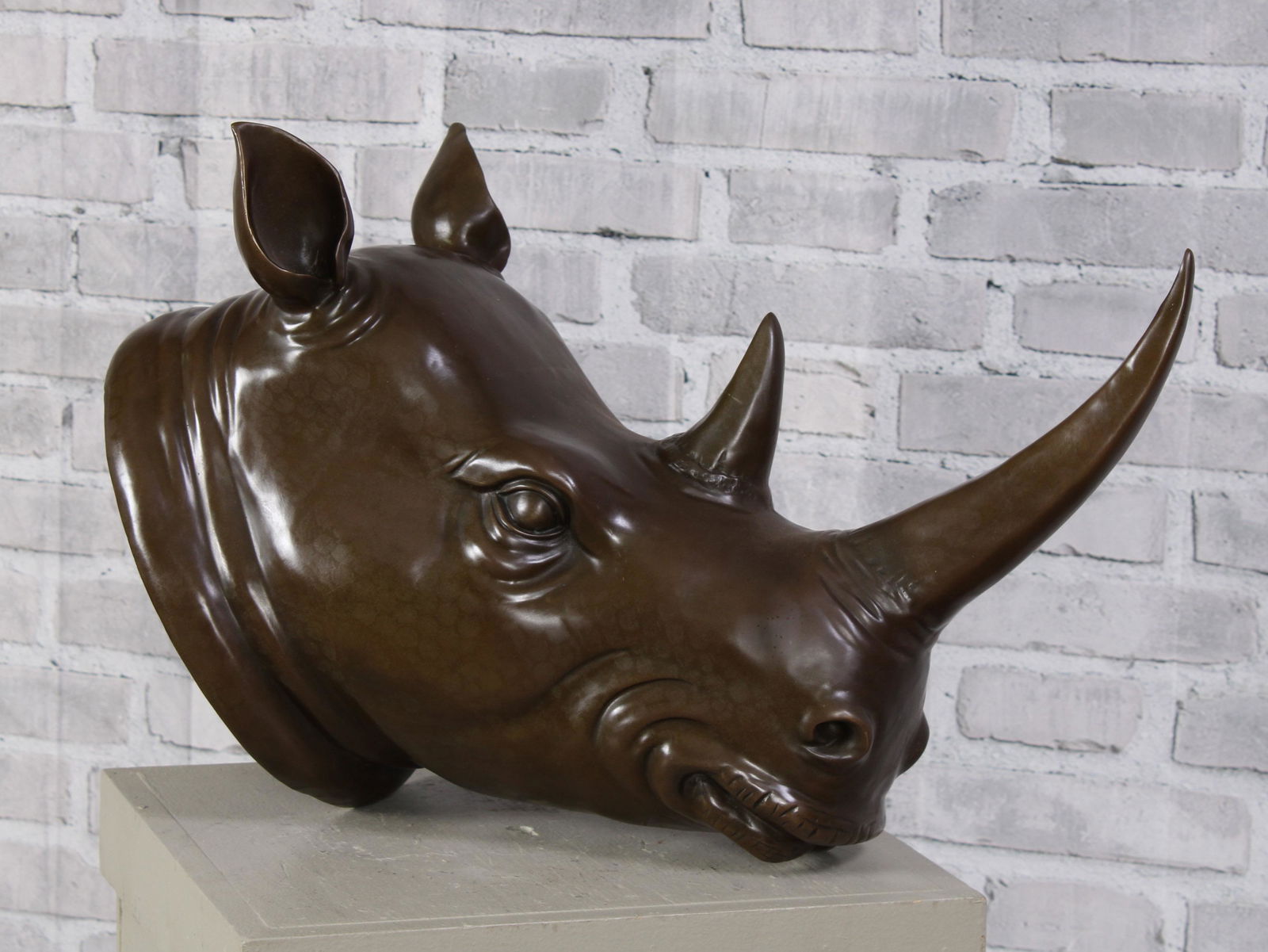 Bronze Rhino Shoulder Mount (1 of 6)