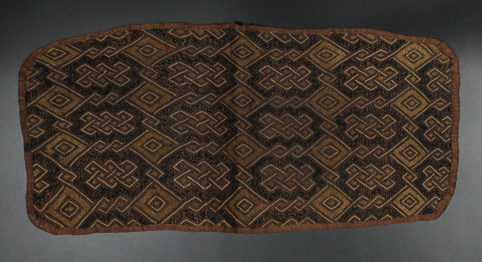 Exemplary Kuba Cloth, Shoowa, Raffia Textile: Exemplary Kuba Cloth, Shoowa, Raffia Textile. Measured: L 23" x W 11"